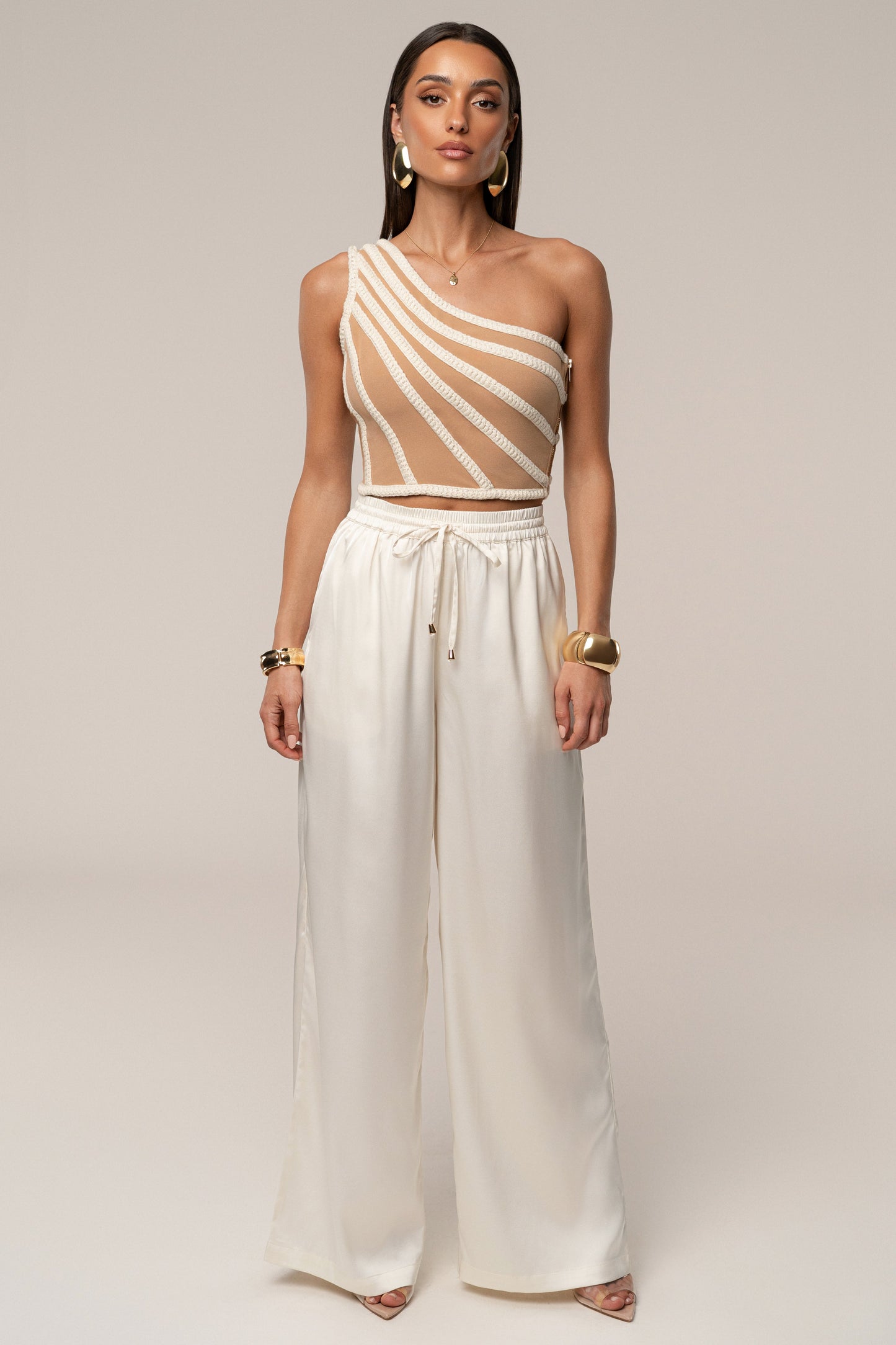 Ivory Sunny Day Drawstring Pants JLUXLABEL