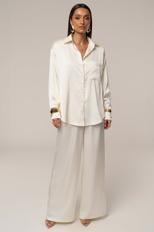 Ivory Sunny Day Drawstring Pants JLUXLABEL