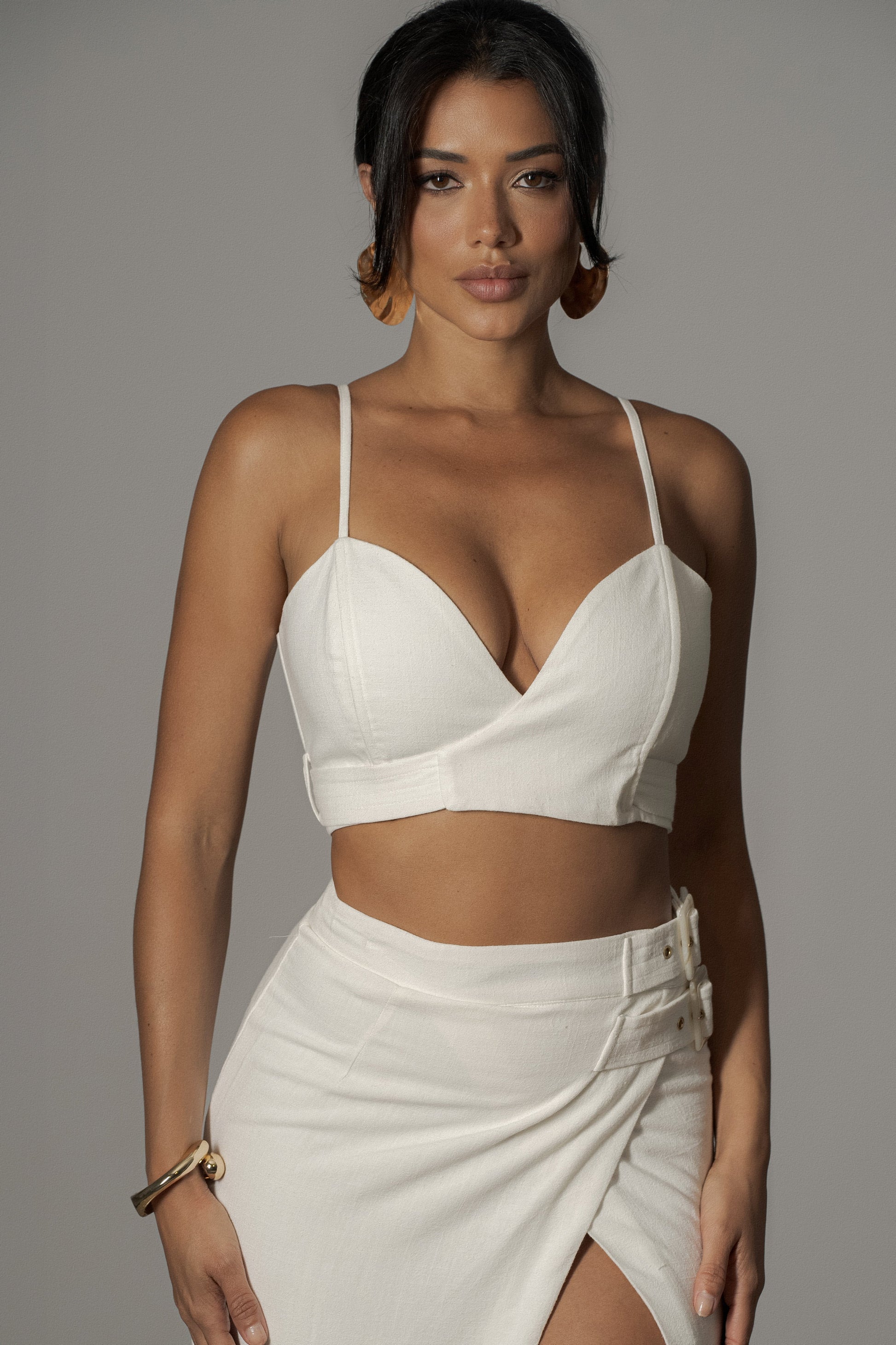 Ivory Sunrise Linen Bustier JLUXLABEL
