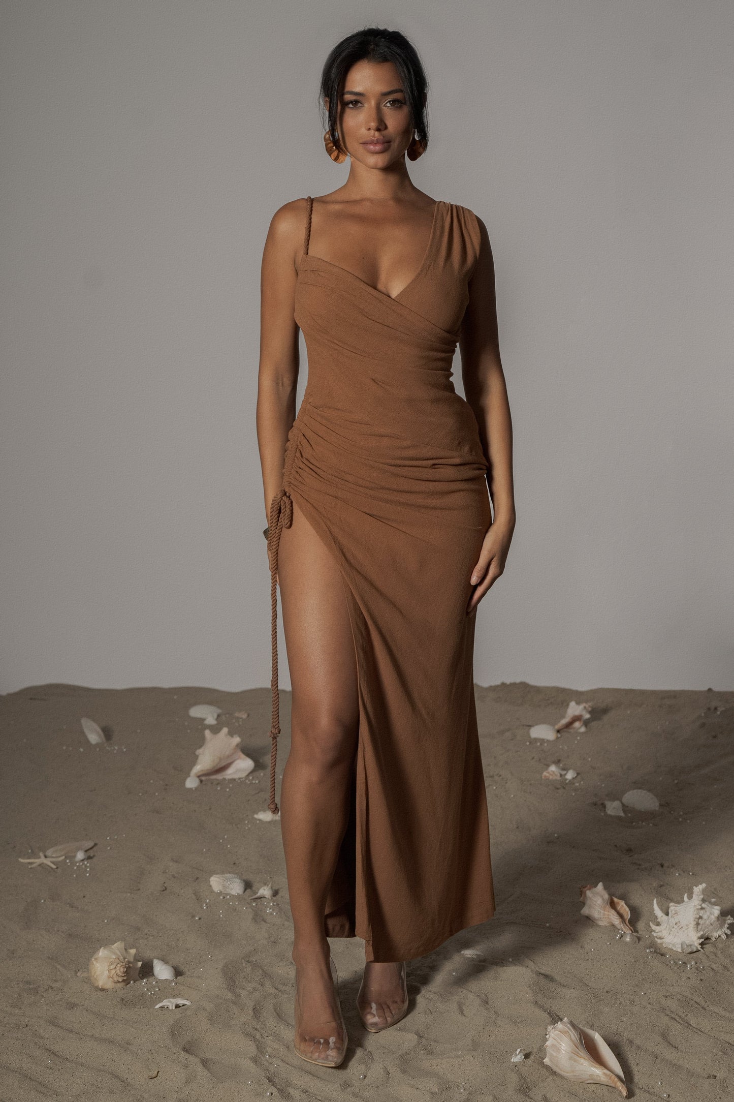 Pecan Dreaming Of Summer Linen Dress JLUXLABEL
