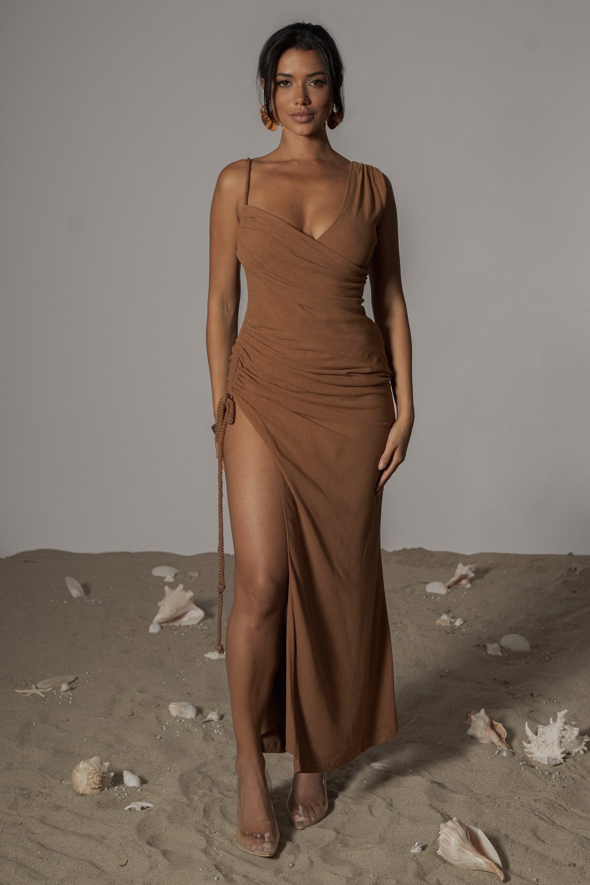 Pecan Dreaming Of Summer Linen Dress JLUXLABEL