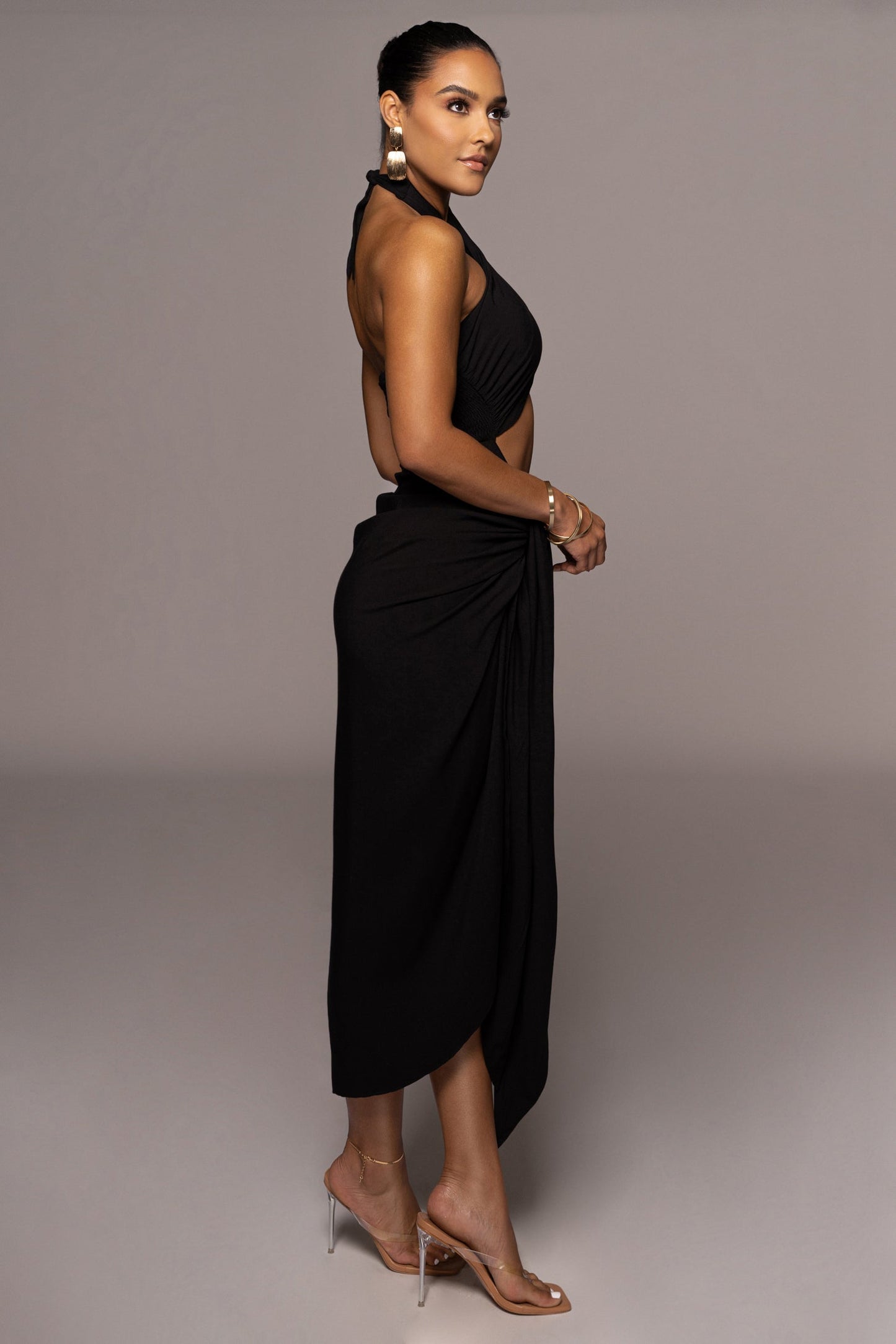 Black Sahara Dress JLUXLABEL