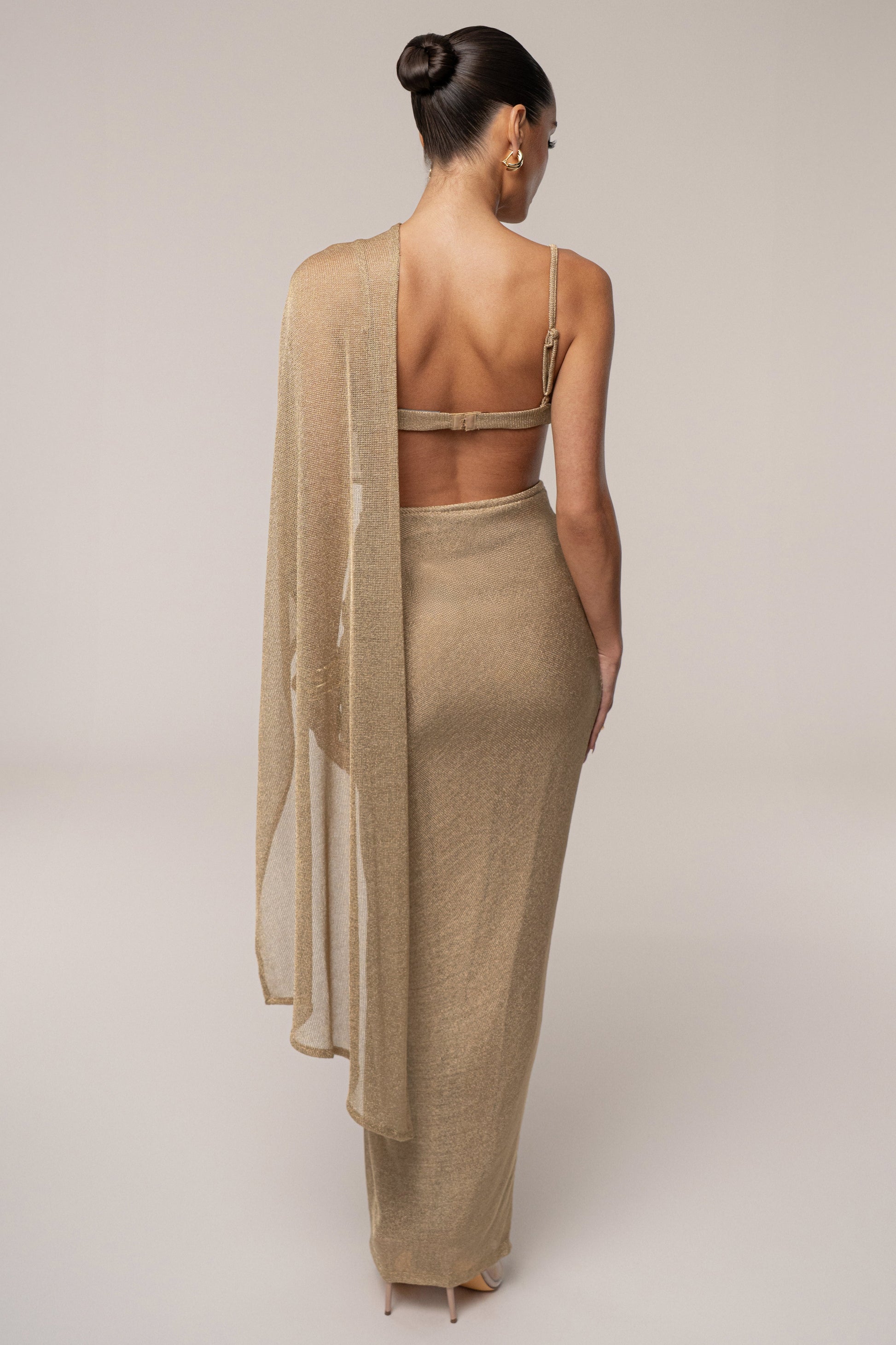 Gold Nocturne Draped Top JLUXLABEL