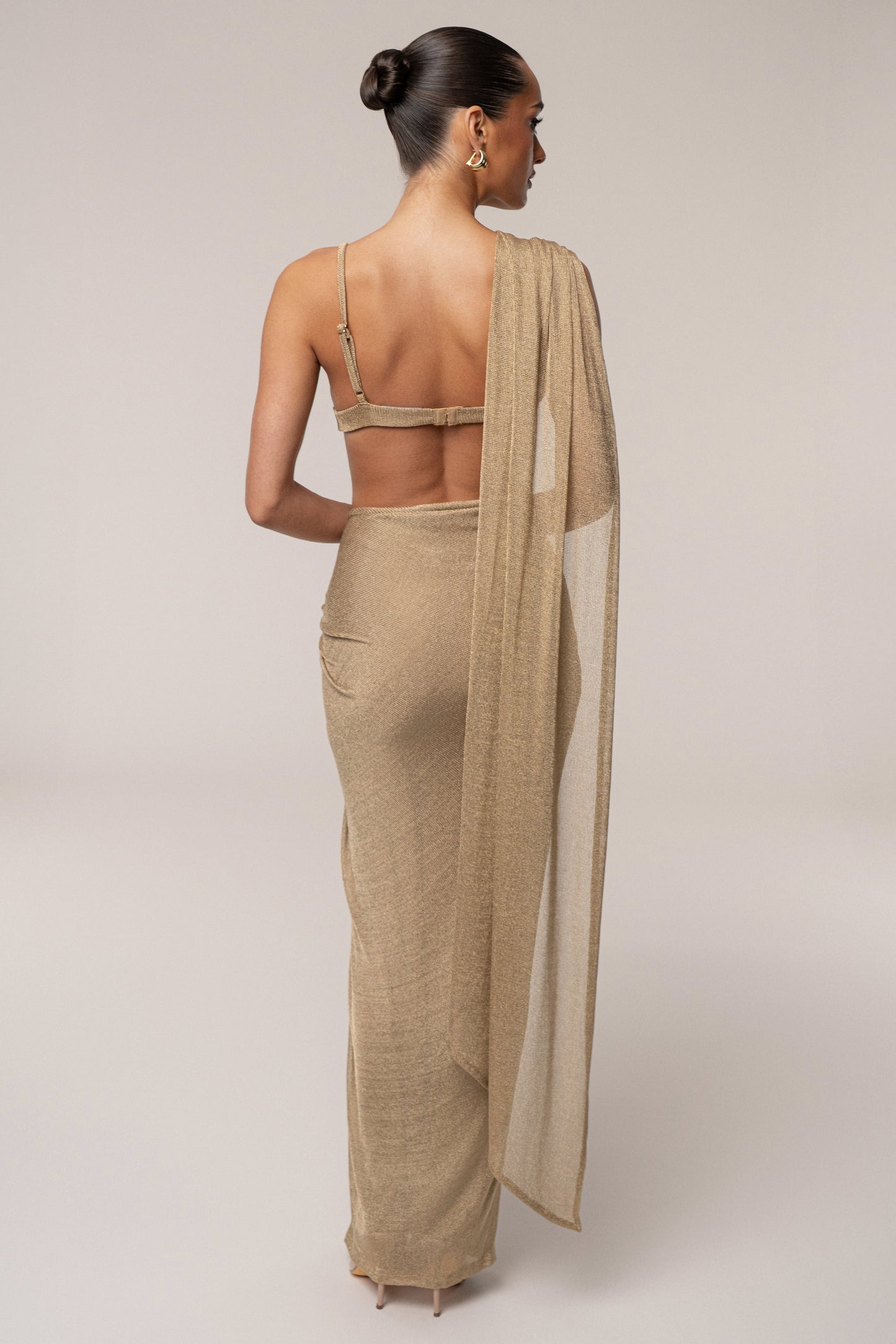 Gold Nocturne Draped Top JLUXLABEL