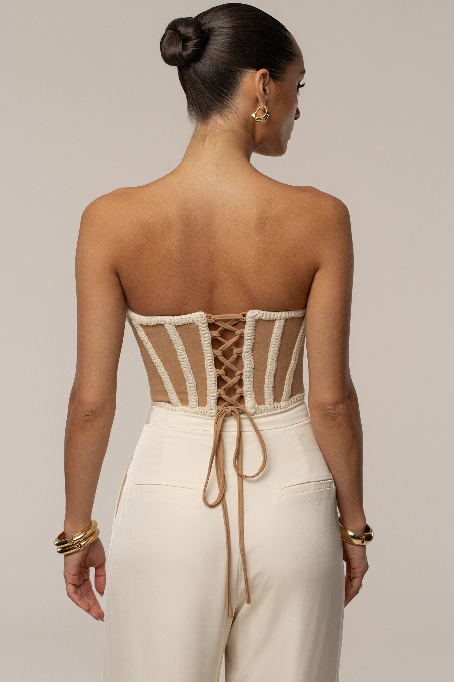 Ivory Cassis Braided Corset JLUXLABEL