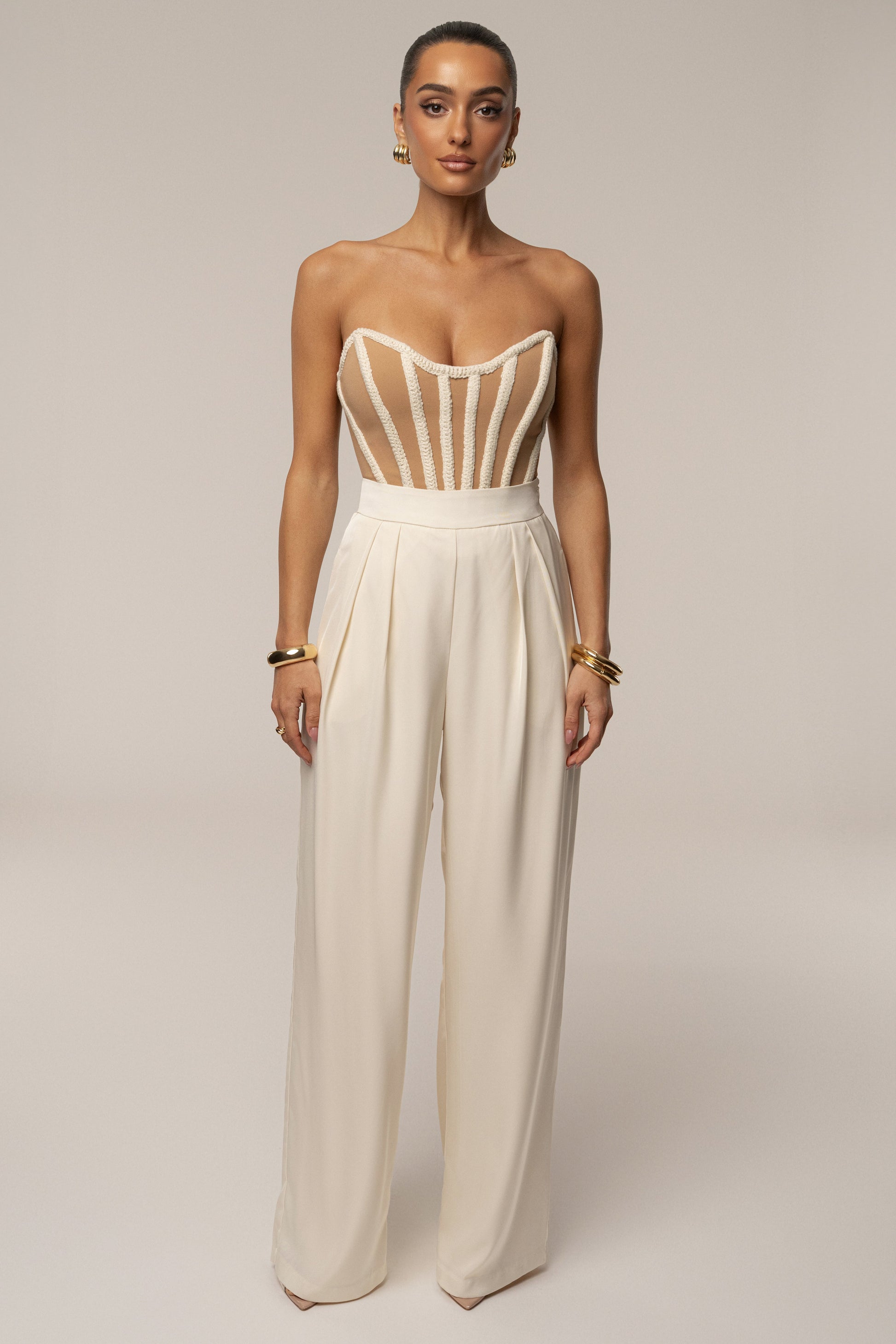 Ivory Cassis Braided Corset JLUXLABEL