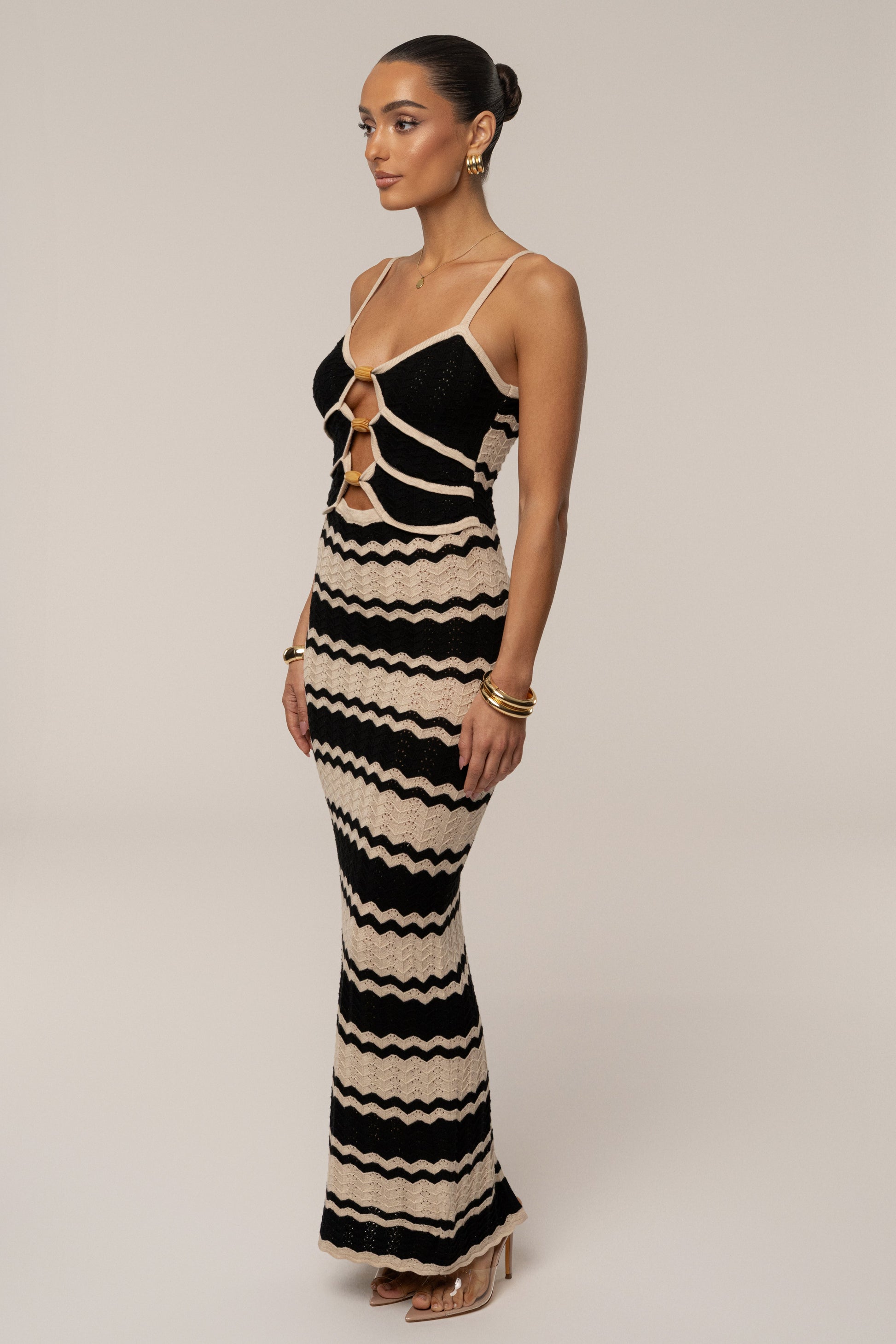 Black Azula Knit Maxi Dress JLUXLABEL