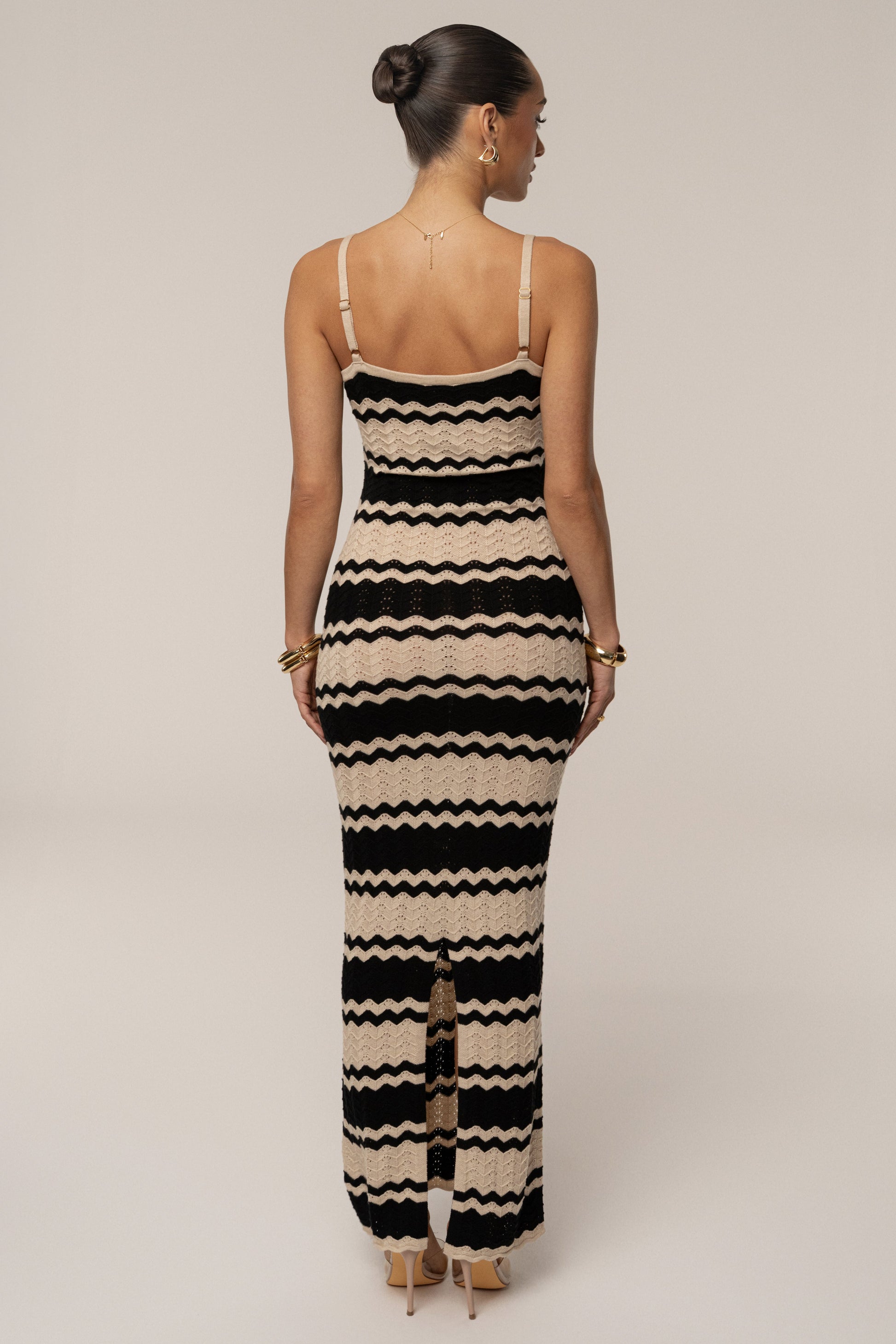 Black Azula Knit Maxi Dress JLUXLABEL