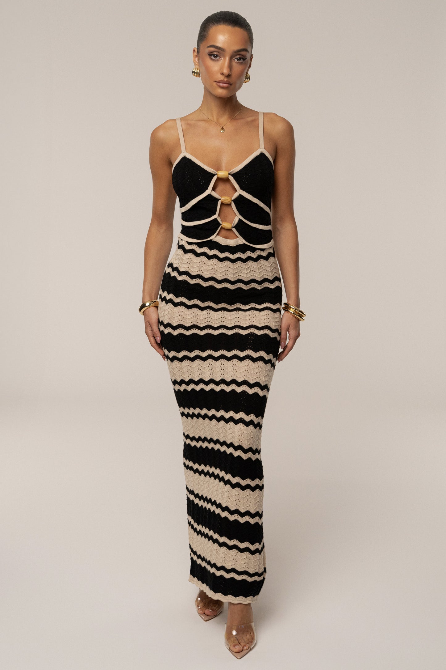 Black Azula Knit Maxi Dress JLUXLABEL