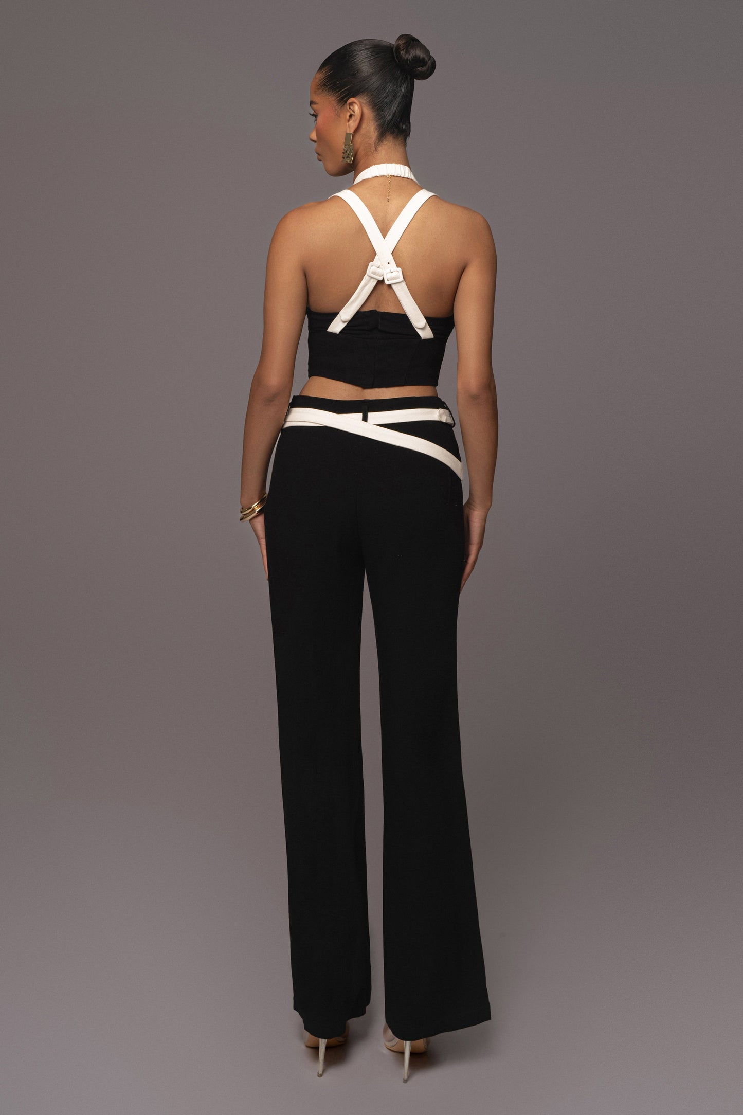 Black Palm Beach Belted Linen Pants JLUXLABEL