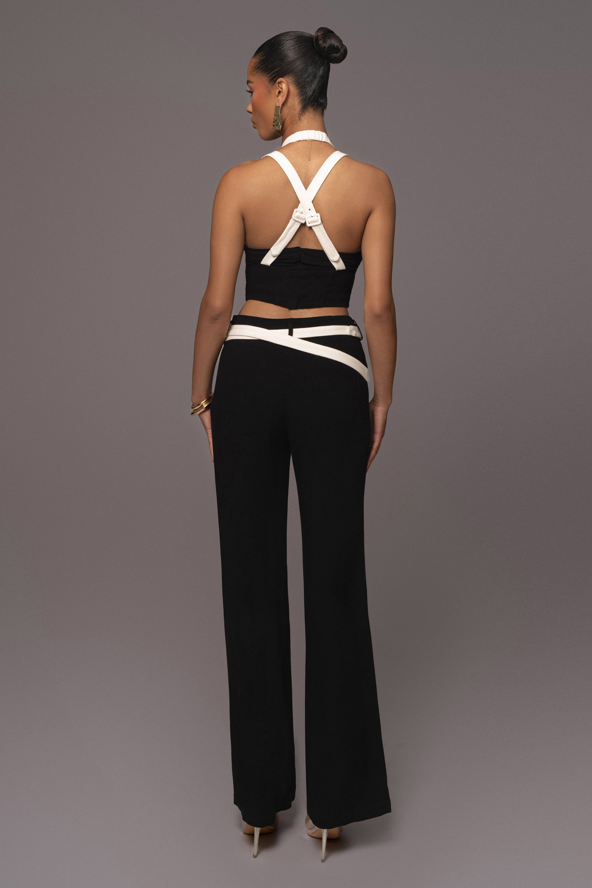 Black Palm Beach Belted Linen Pants JLUXLABEL