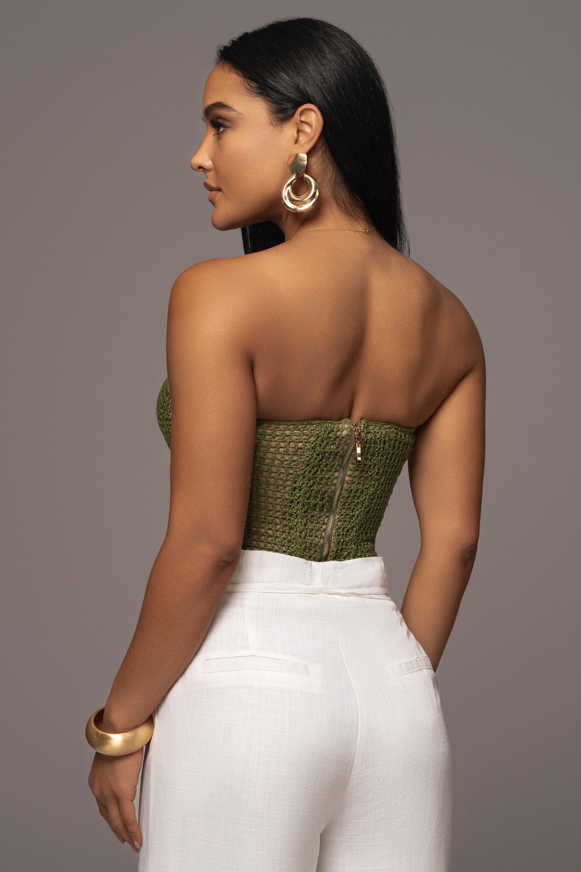 Olive Want It All Crochet Bustier JLUXLABEL