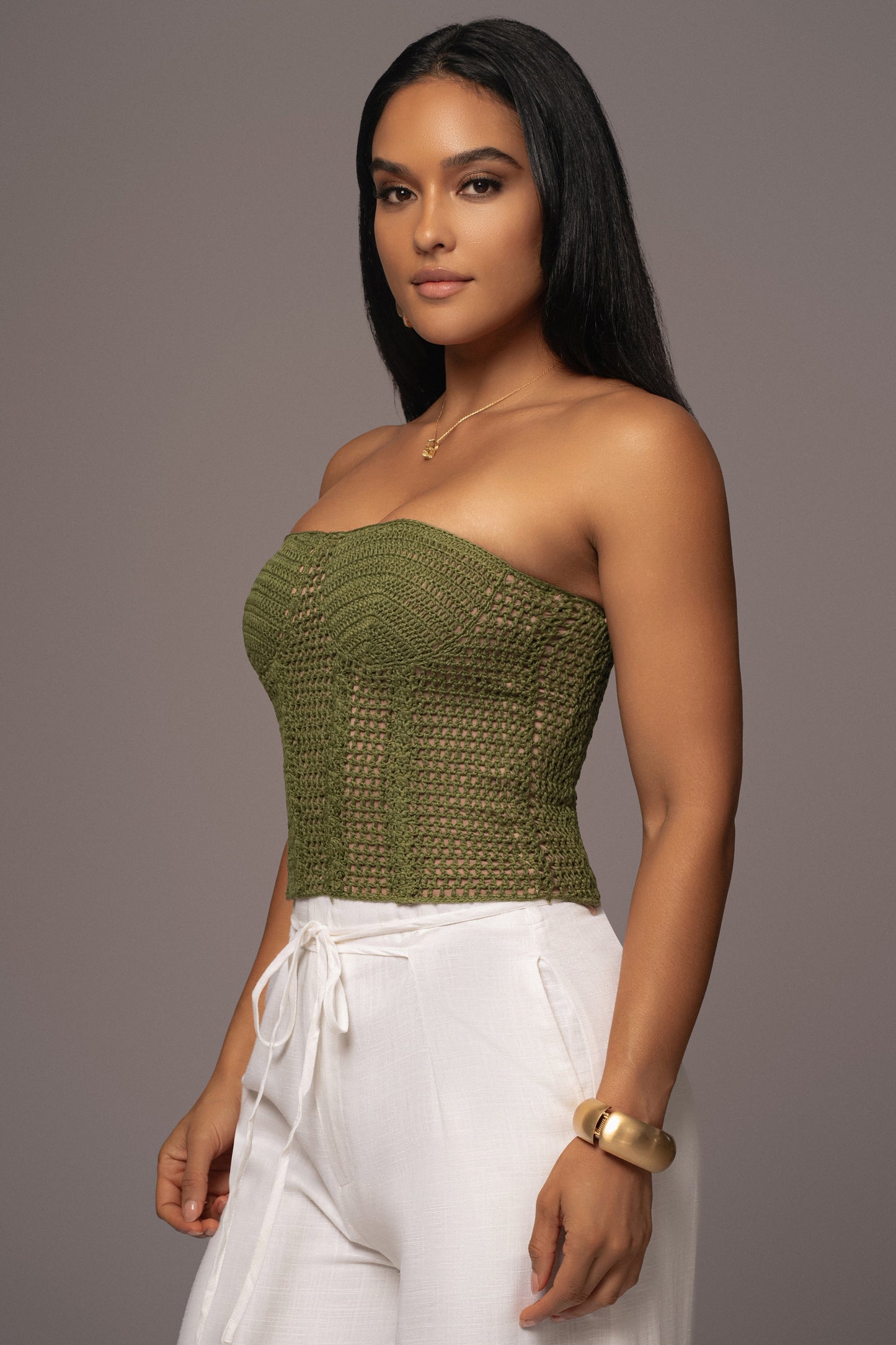 Olive Want It All Crochet Bustier JLUXLABEL