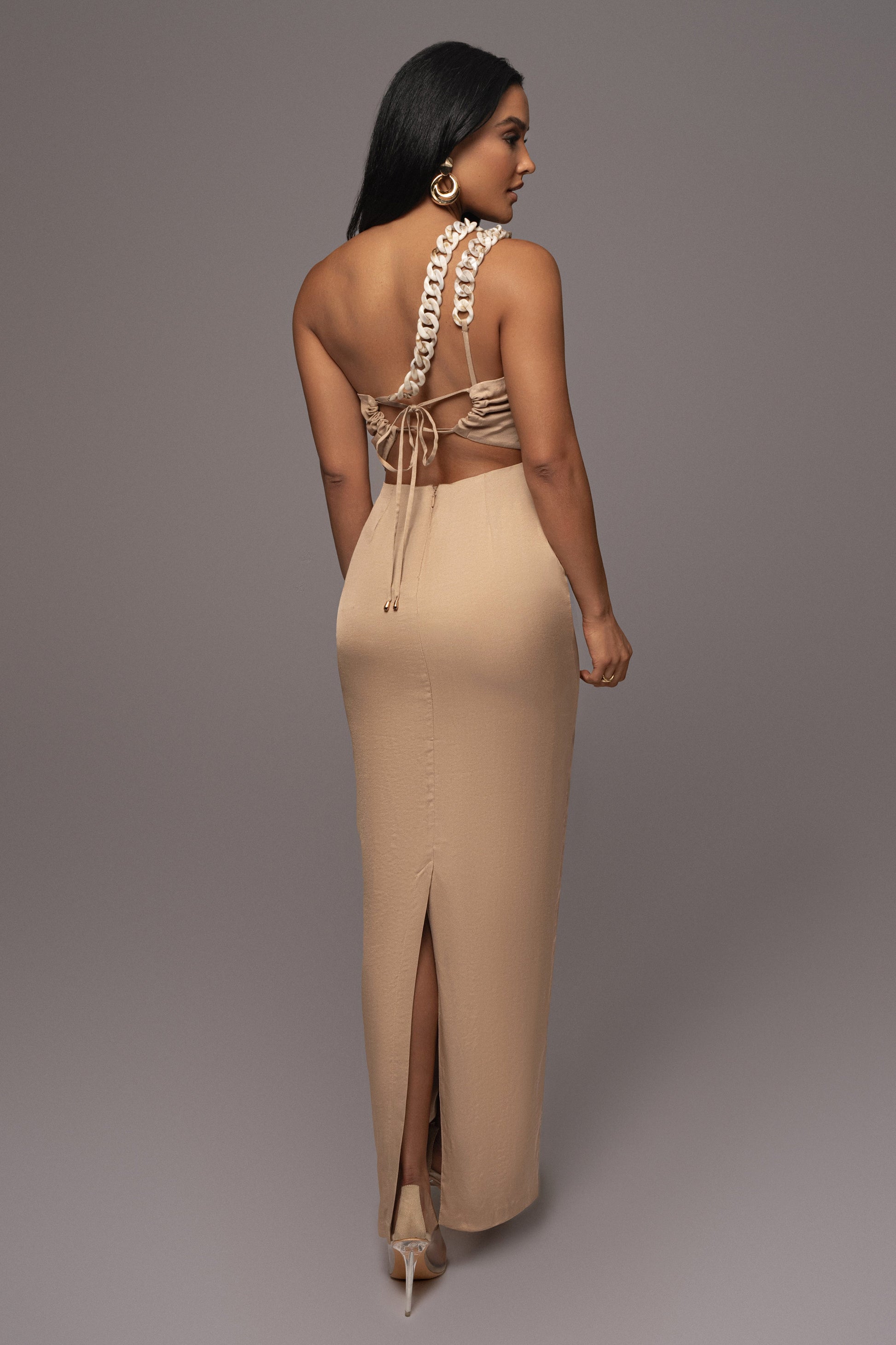 Beige Luxury Living Maxi Dress JLUXLABEL