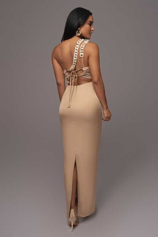 Beige Luxury Living Maxi Dress JLUXLABEL