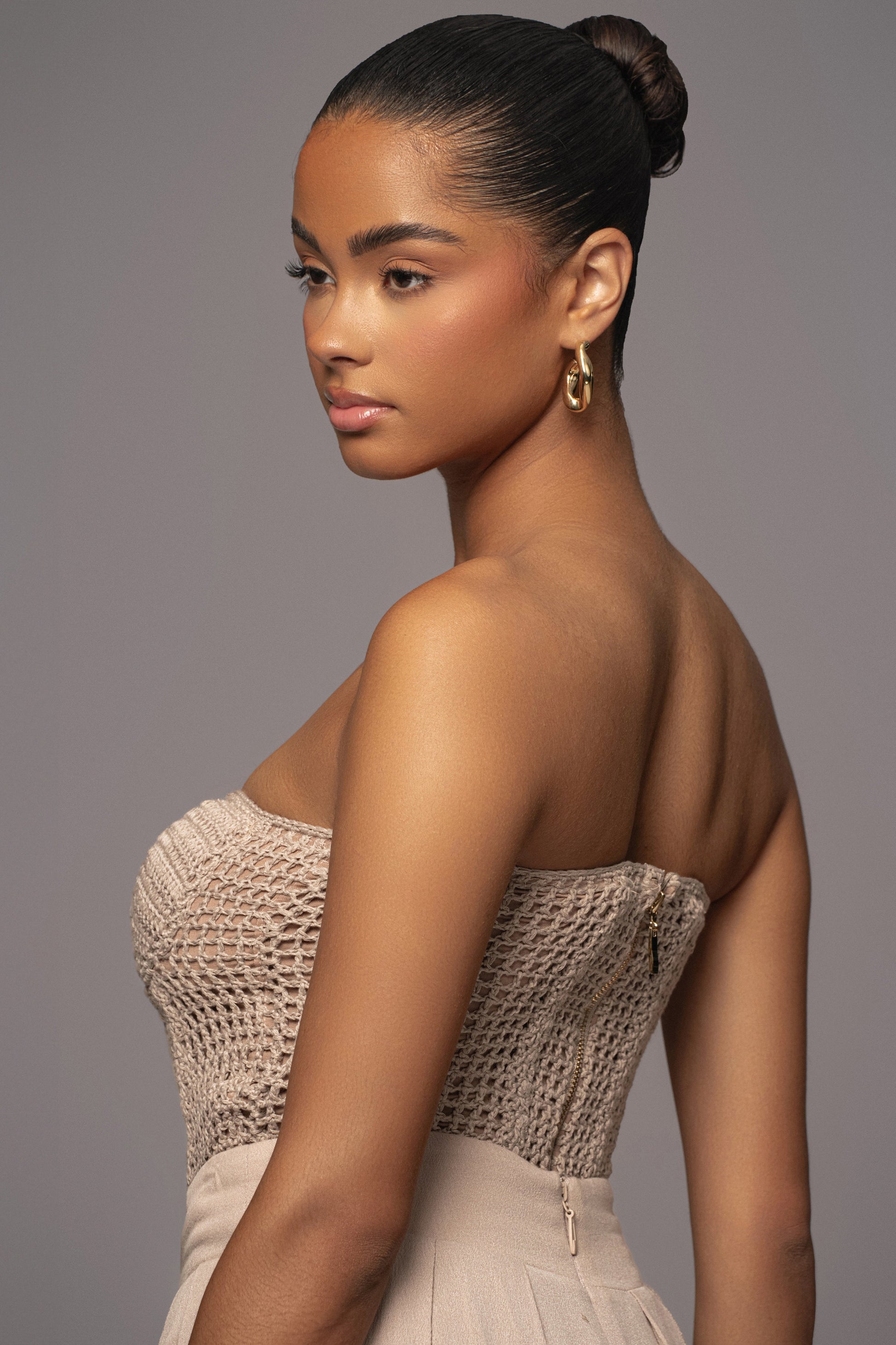 Natural Want It All Crochet Bustier JLUXLABEL