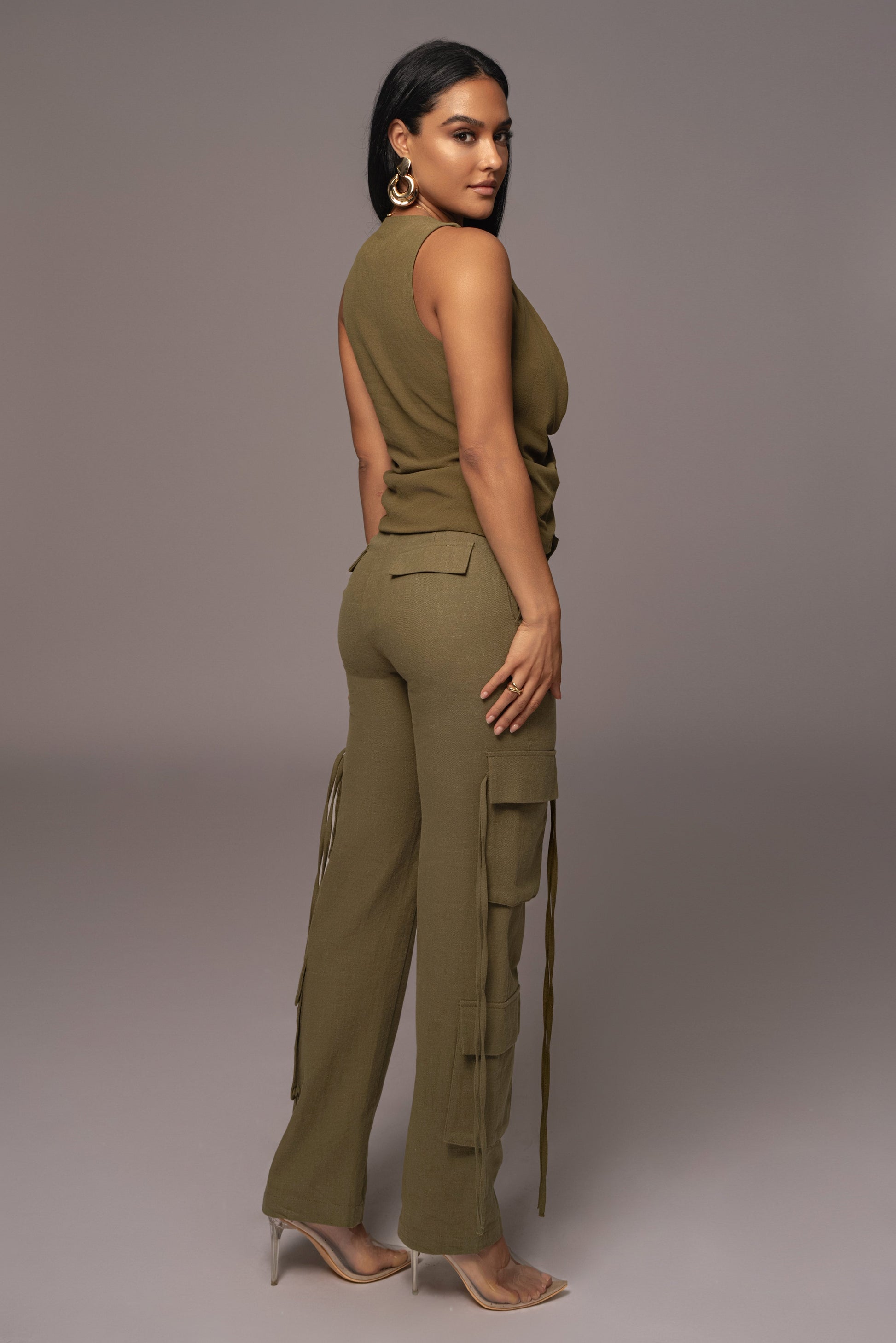 Olive Elicia Linen Top JLUXLABEL