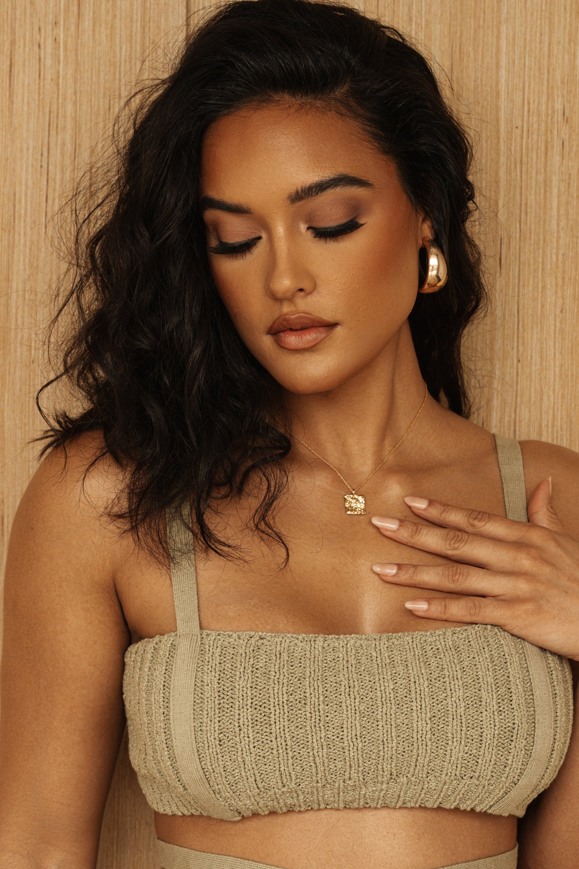 Moss She's All That Knit Crop Top JLUXLABEL