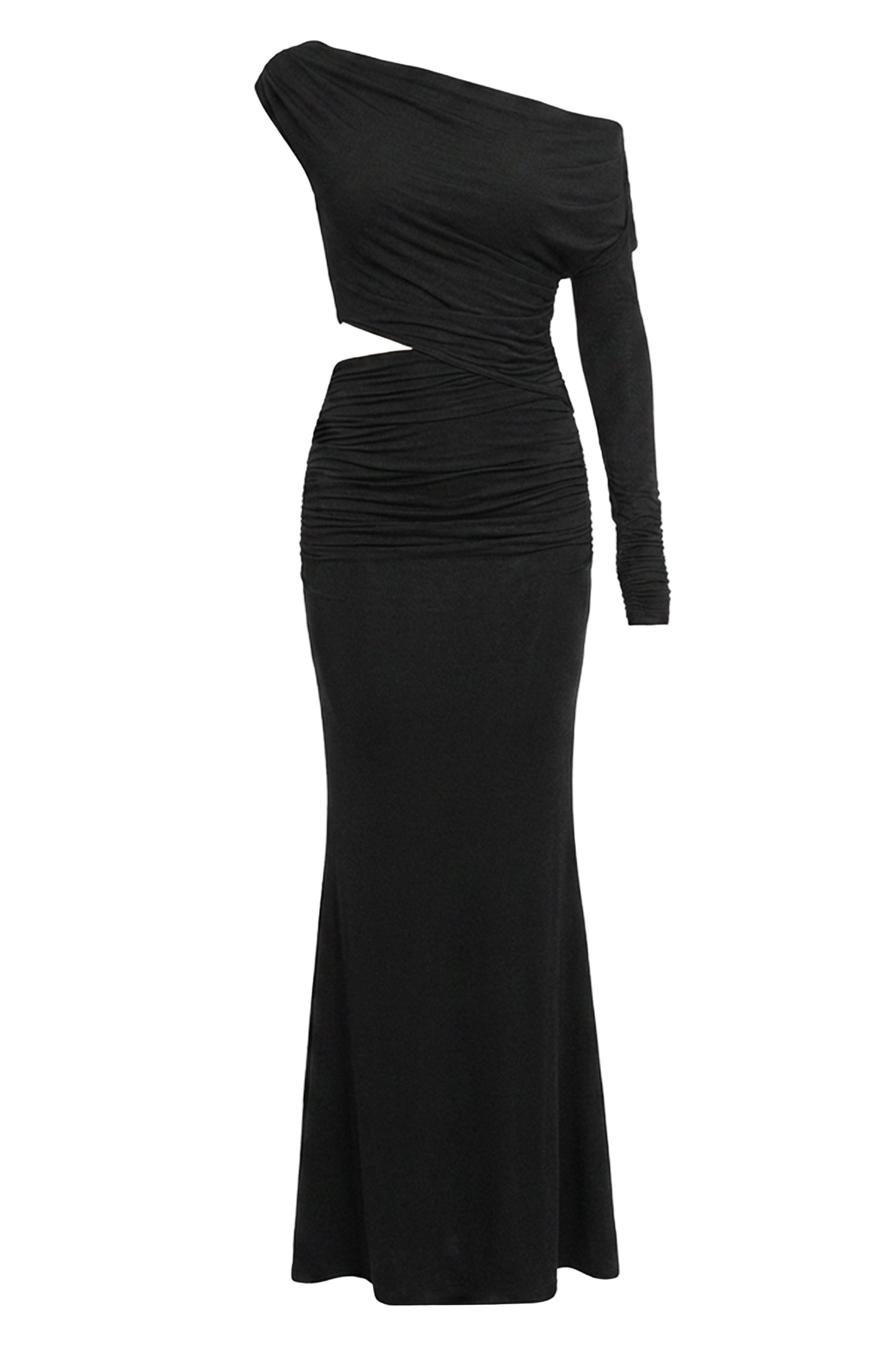 Black Premiere Cutout Maxi Dress JLUXLABEL