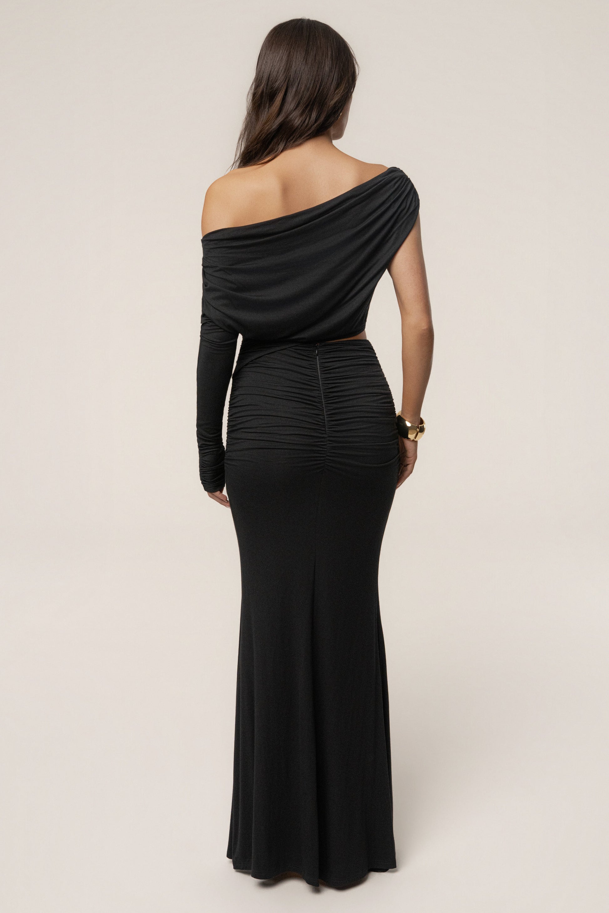 Black Premiere Cutout Maxi Dress JLUXLABEL