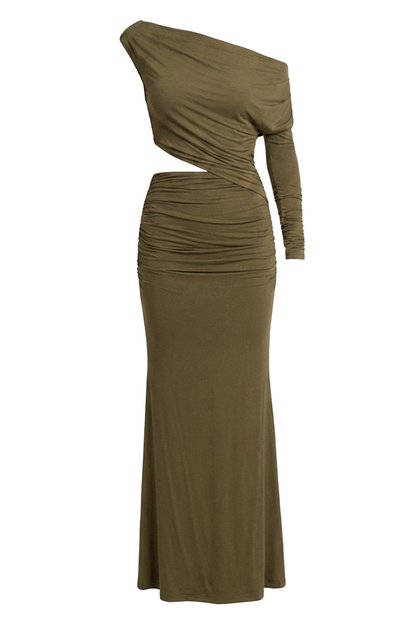 Olive Premiere Cutout Maxi Dress JLUXLABEL