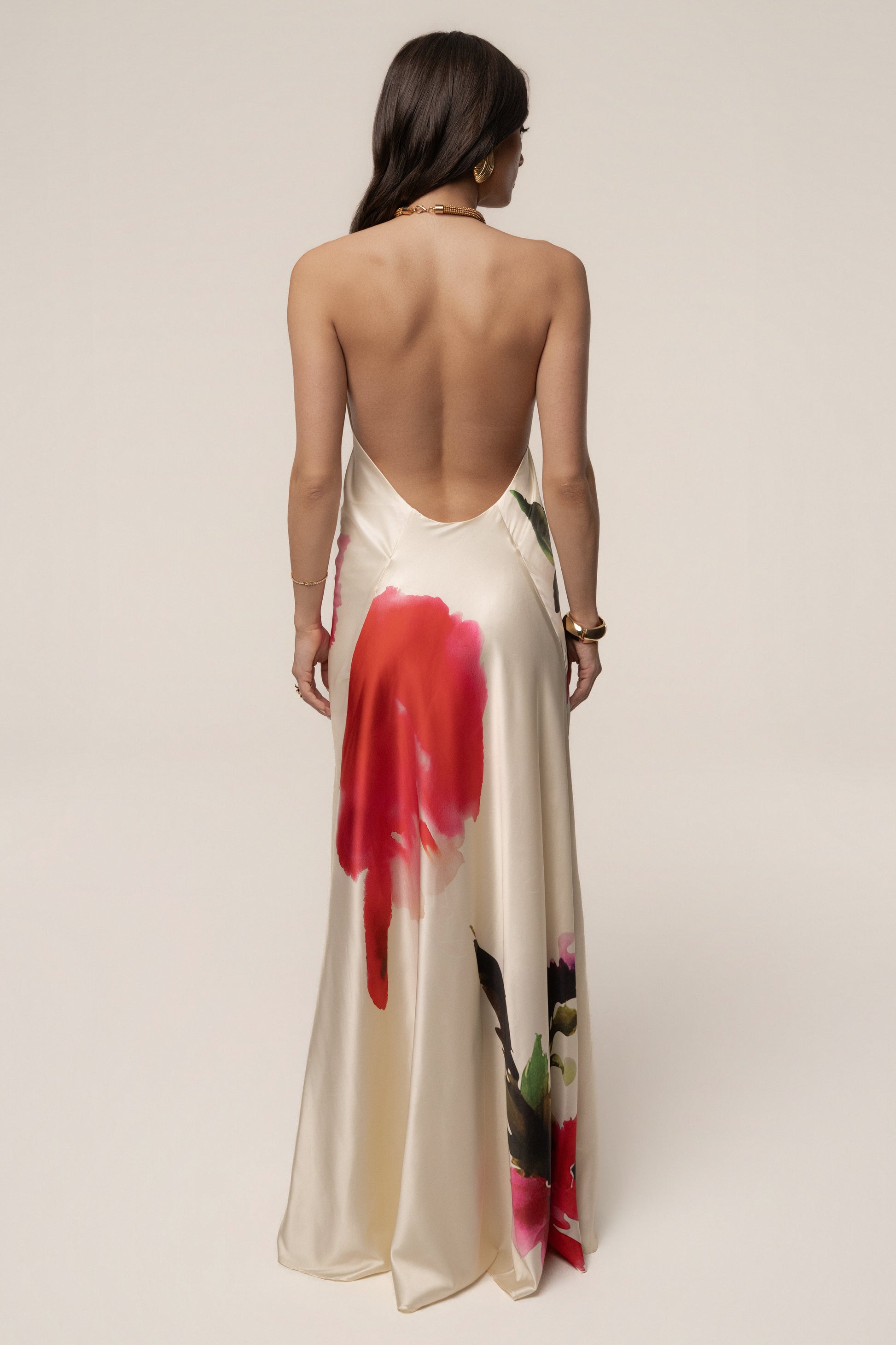 Ivory Print Audrey Maxi Dress JLUXLABEL