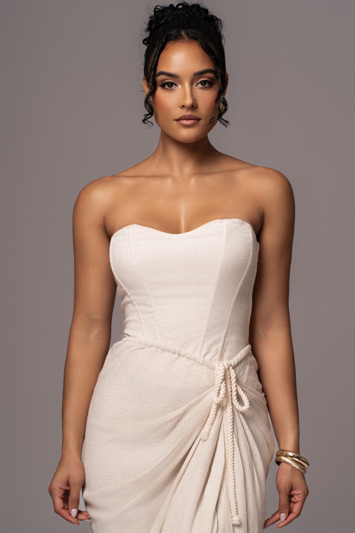 Natural New Obsession Draped Top JLUXLABEL