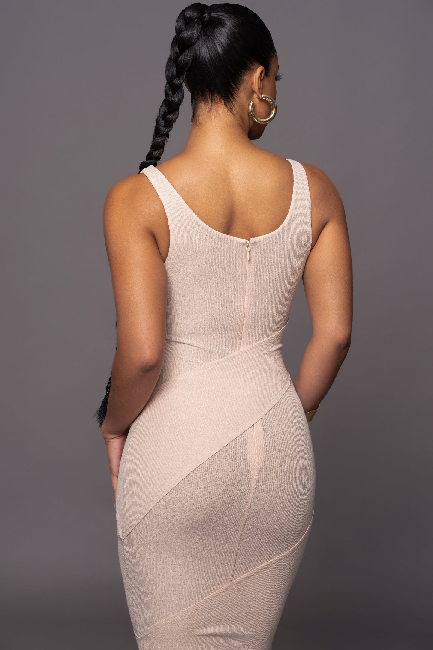 Tan Shift Of Feelings Midi Dress JLUXLABEL