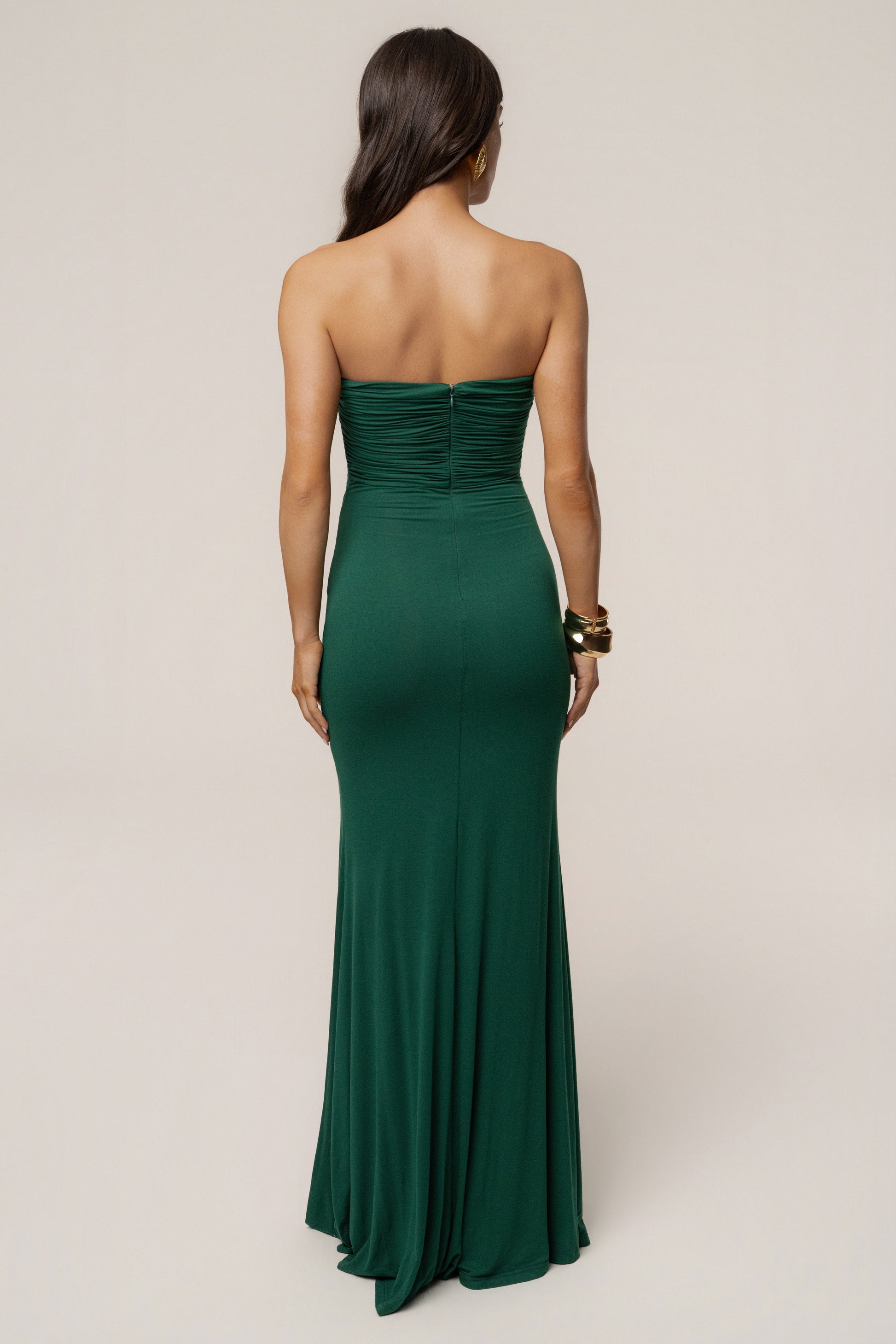 Green Athena Cutout Maxi Dress JLUXLABEL