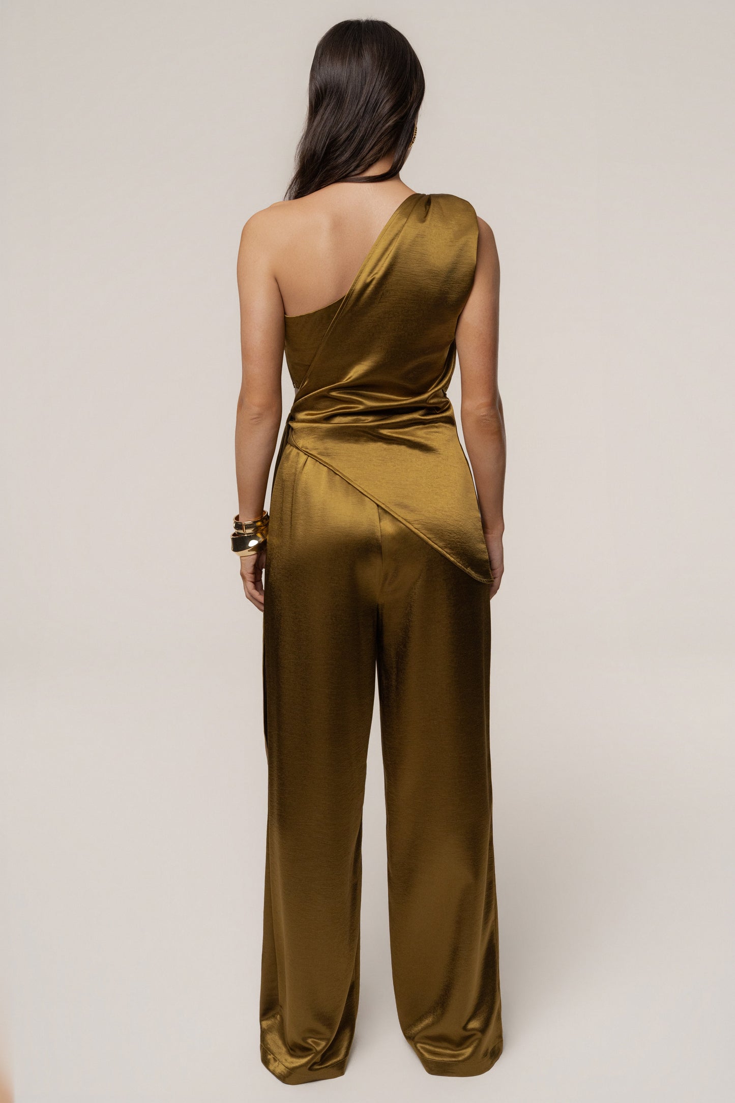 Olive Palmera Satin Top JLUXLABEL