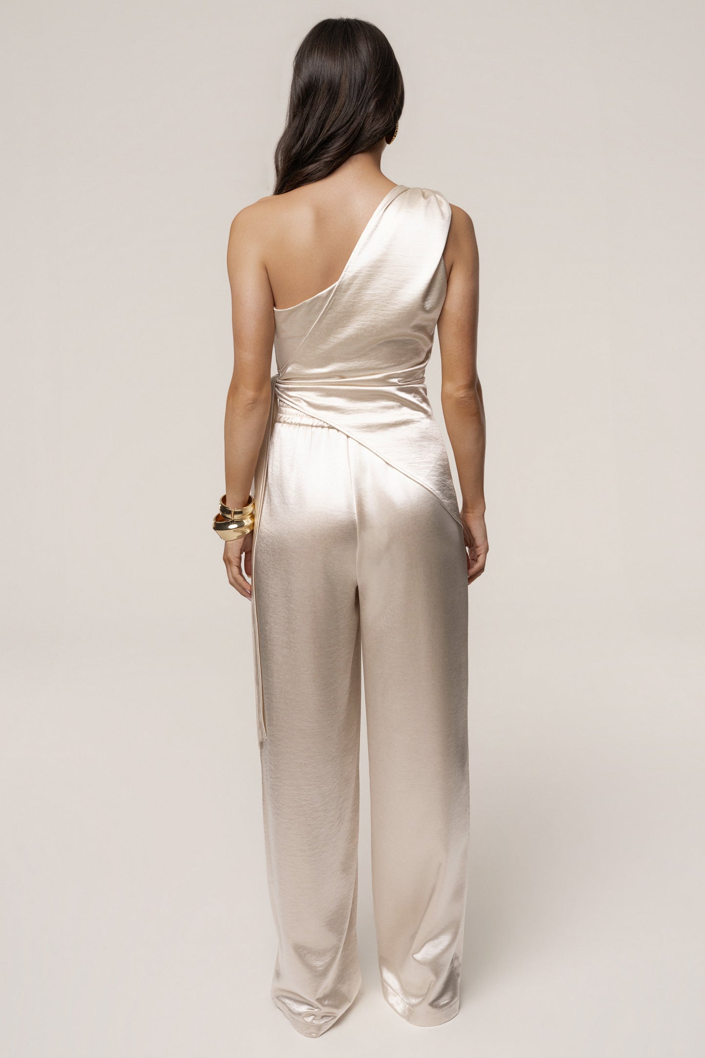 Ivory Thea Satin Pants JLUXLABEL