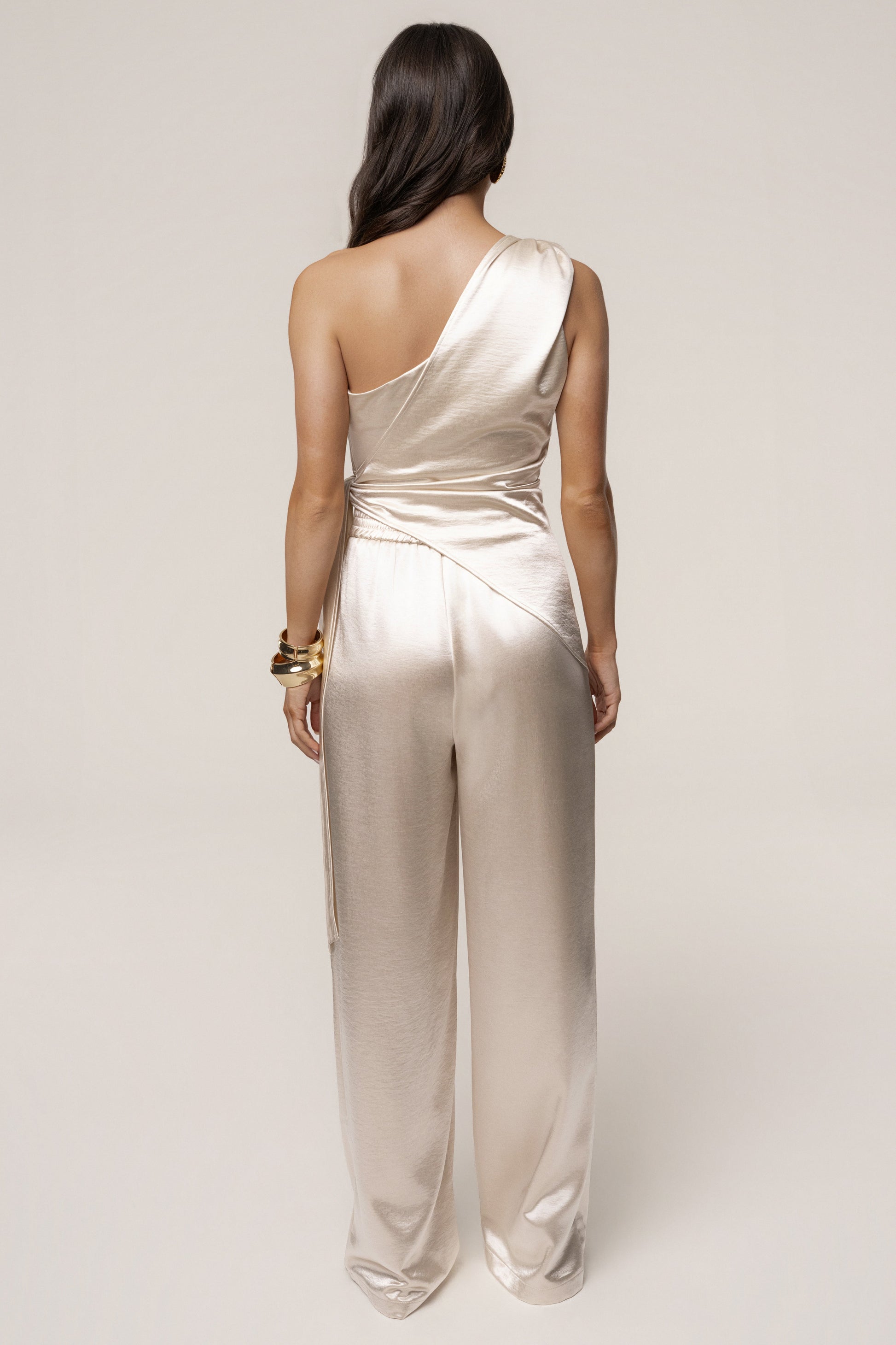 Ivory Palmera Satin Top JLUXLABEL