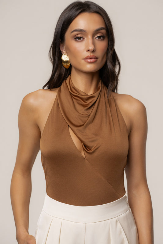 Tan Beloved Bodysuit JLUXLABEL
