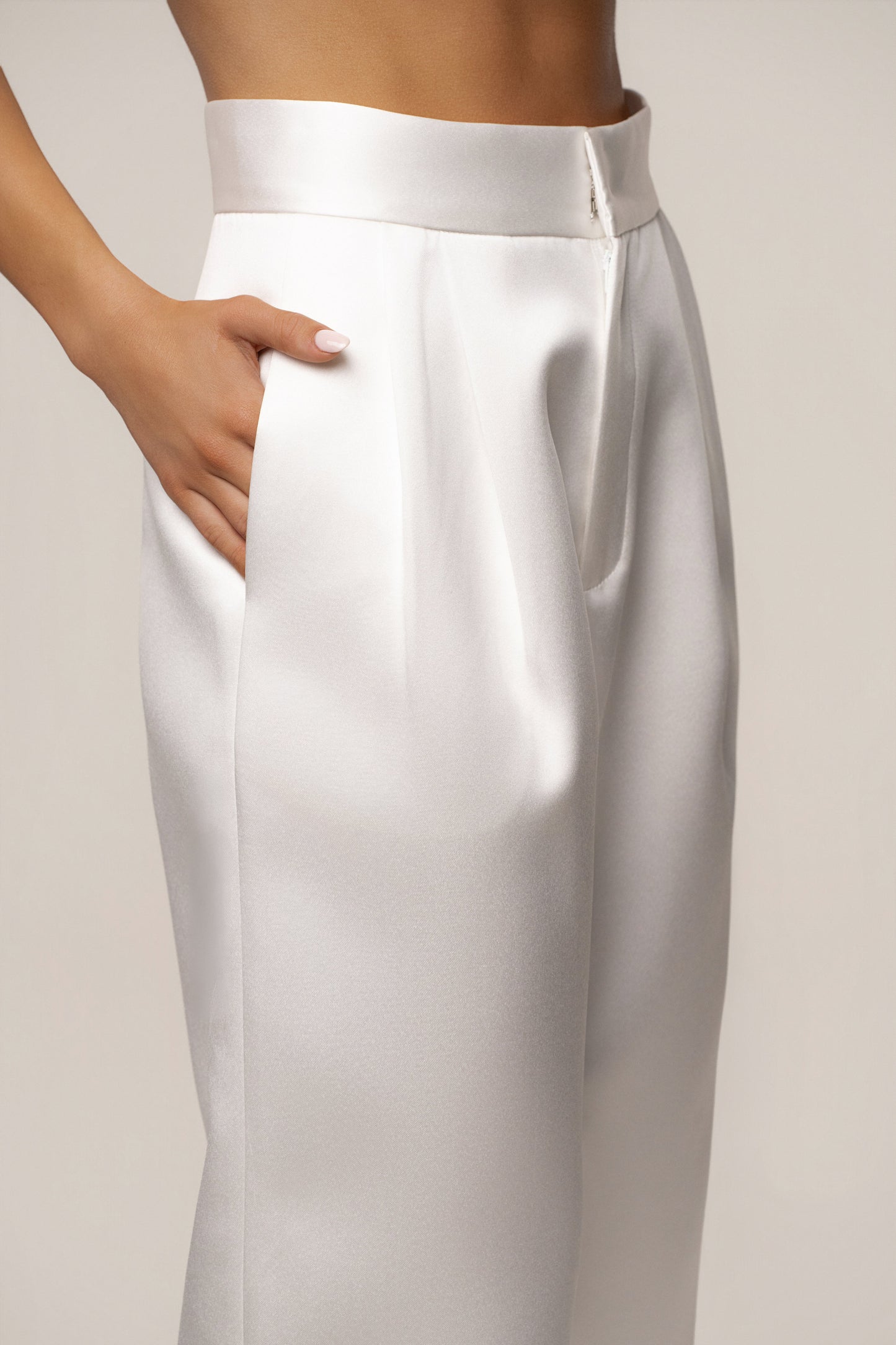 White City Nights Satin Trouser JLUXLABEL