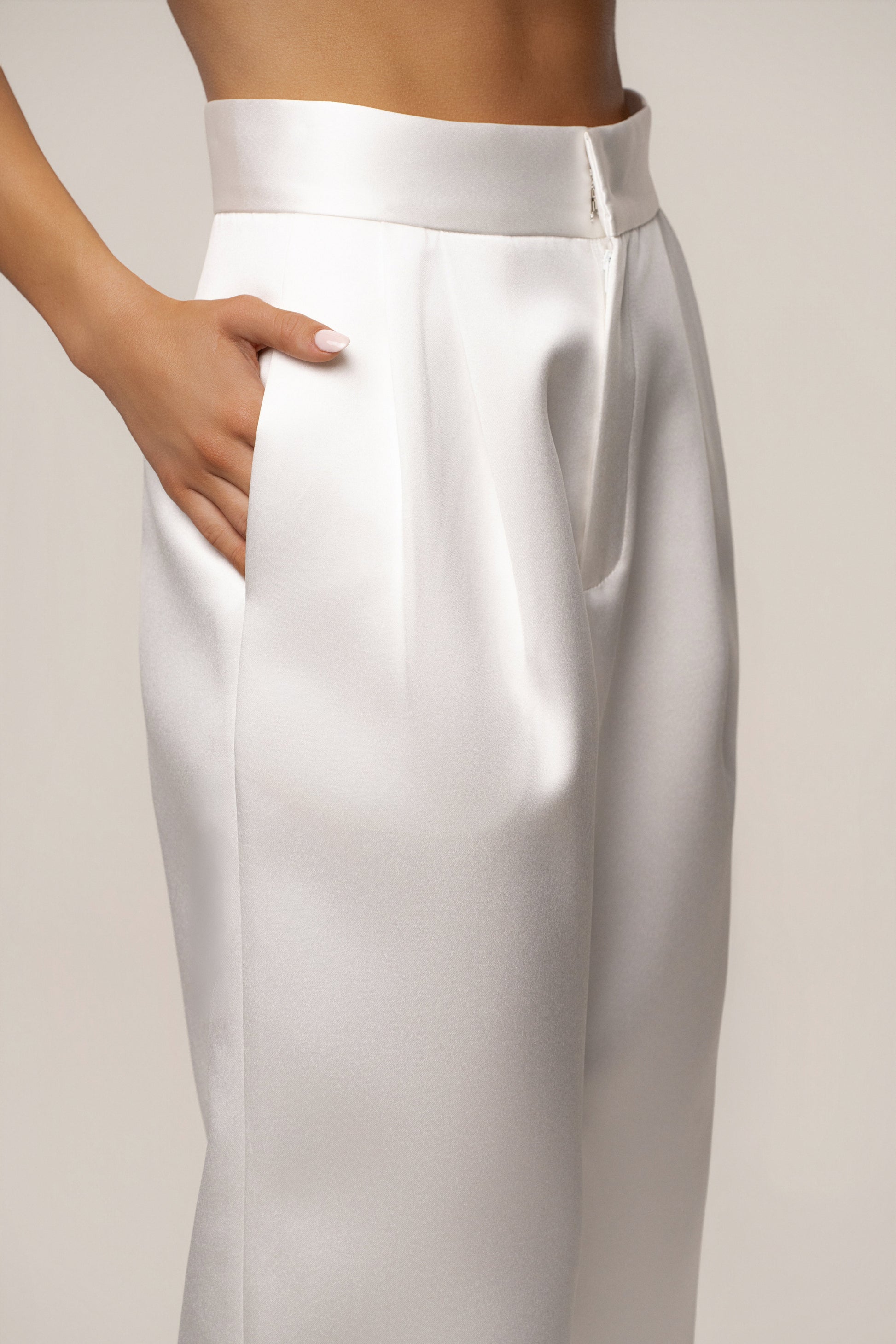 White City Nights Satin Trouser JLUXLABEL