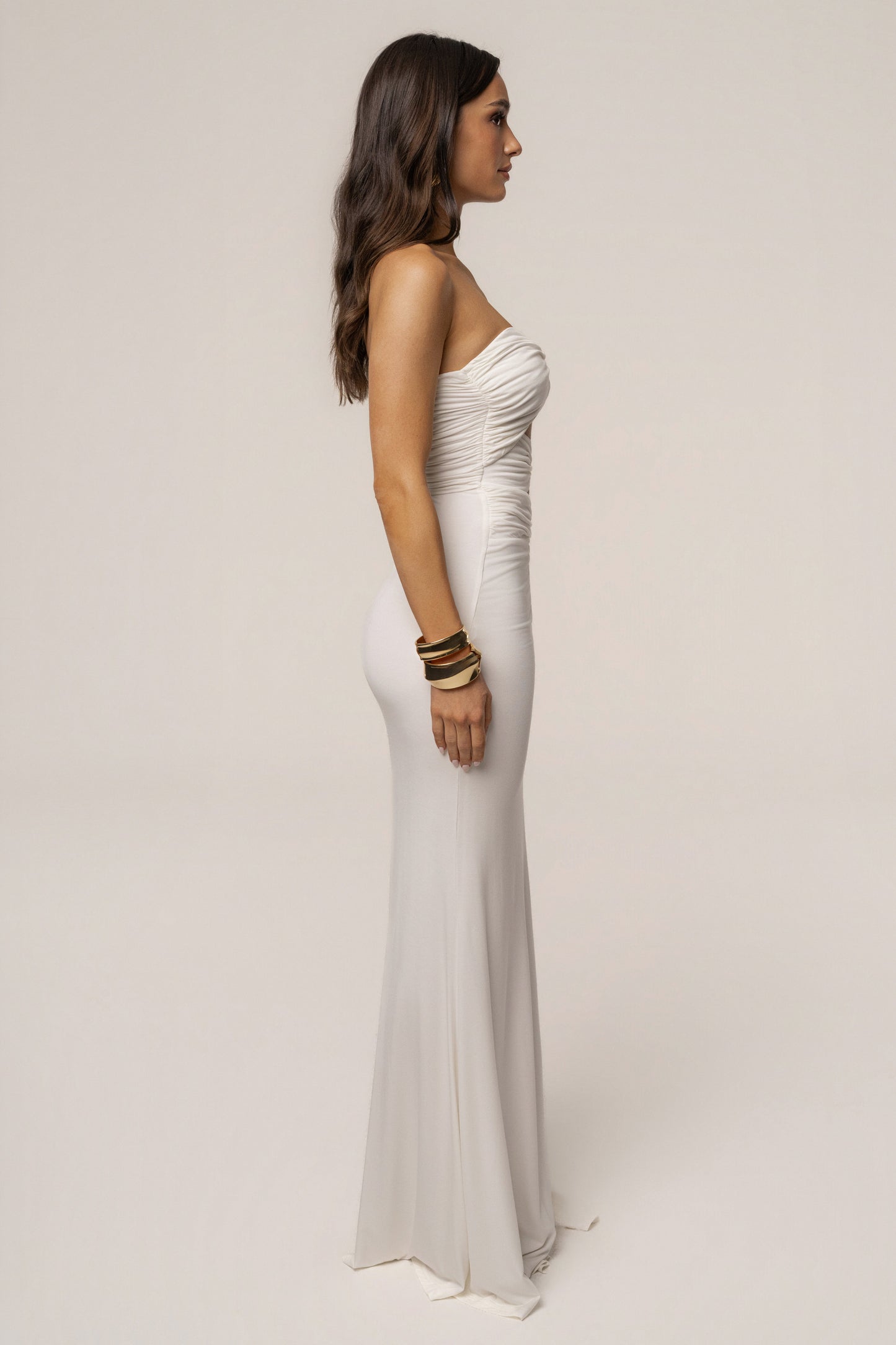 Ivory Athena Cutout Maxi Dress JLUXLABEL