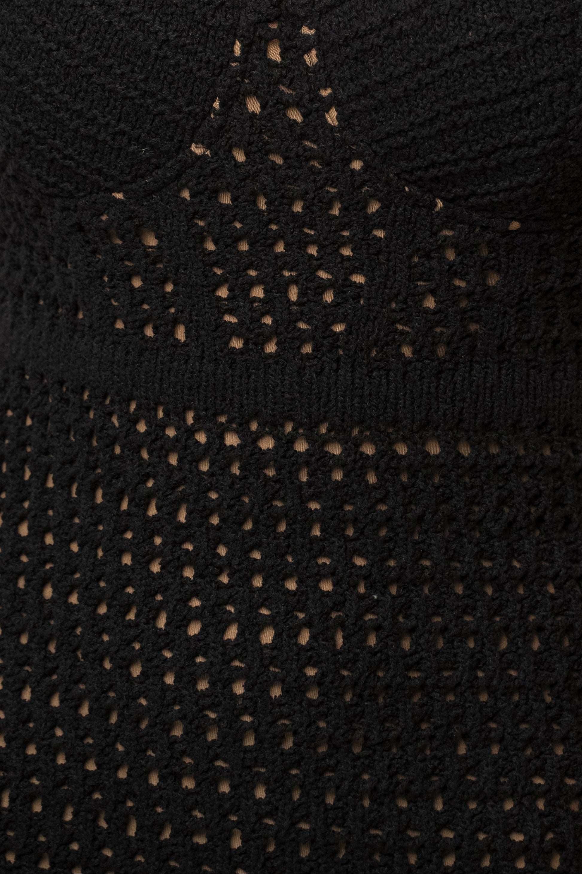 Black Deep Sea Crochet Maxi Dress JLUXLABEL