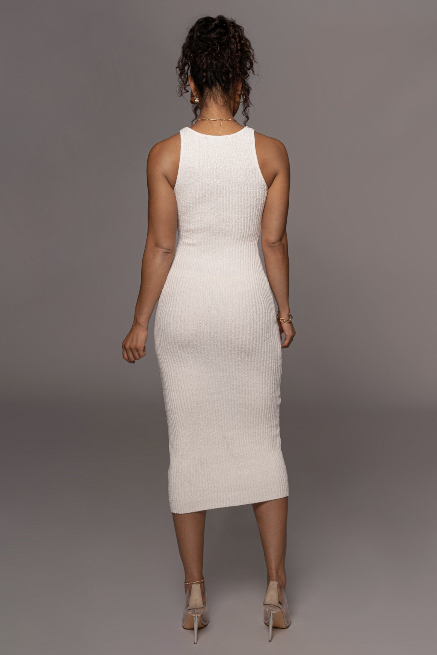 Ivory Day To Night Midi Dress JLUXLABEL