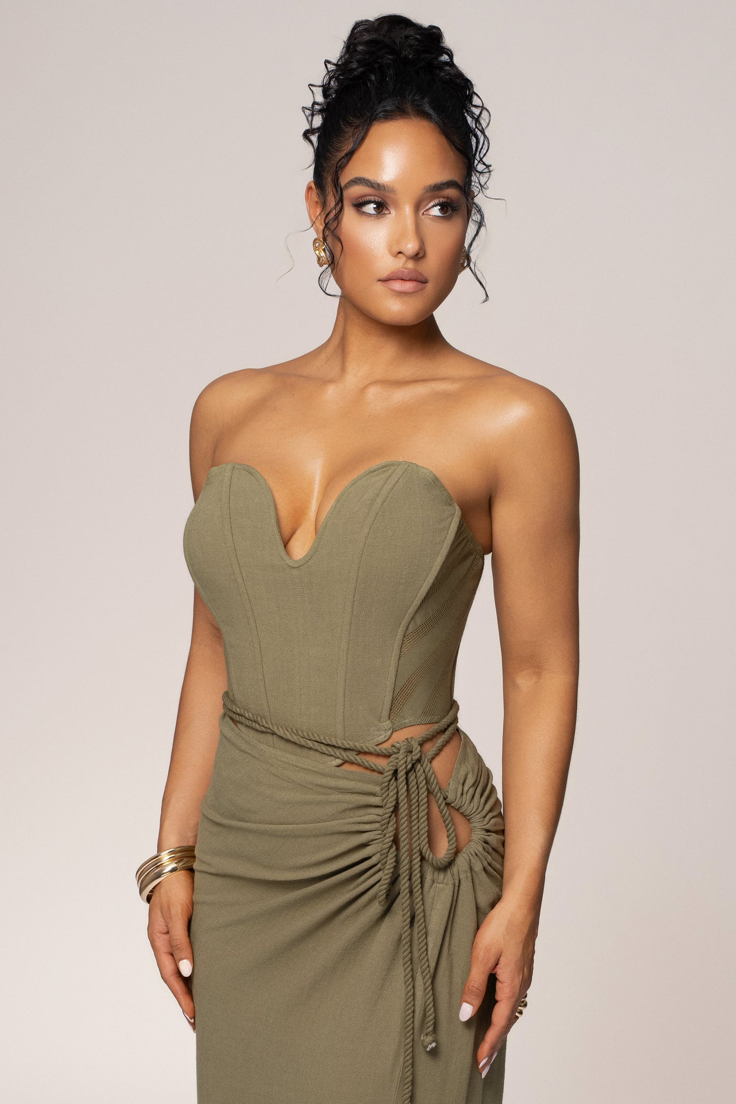 Olive Destination Linen Skirt Set JLUXLABEL
