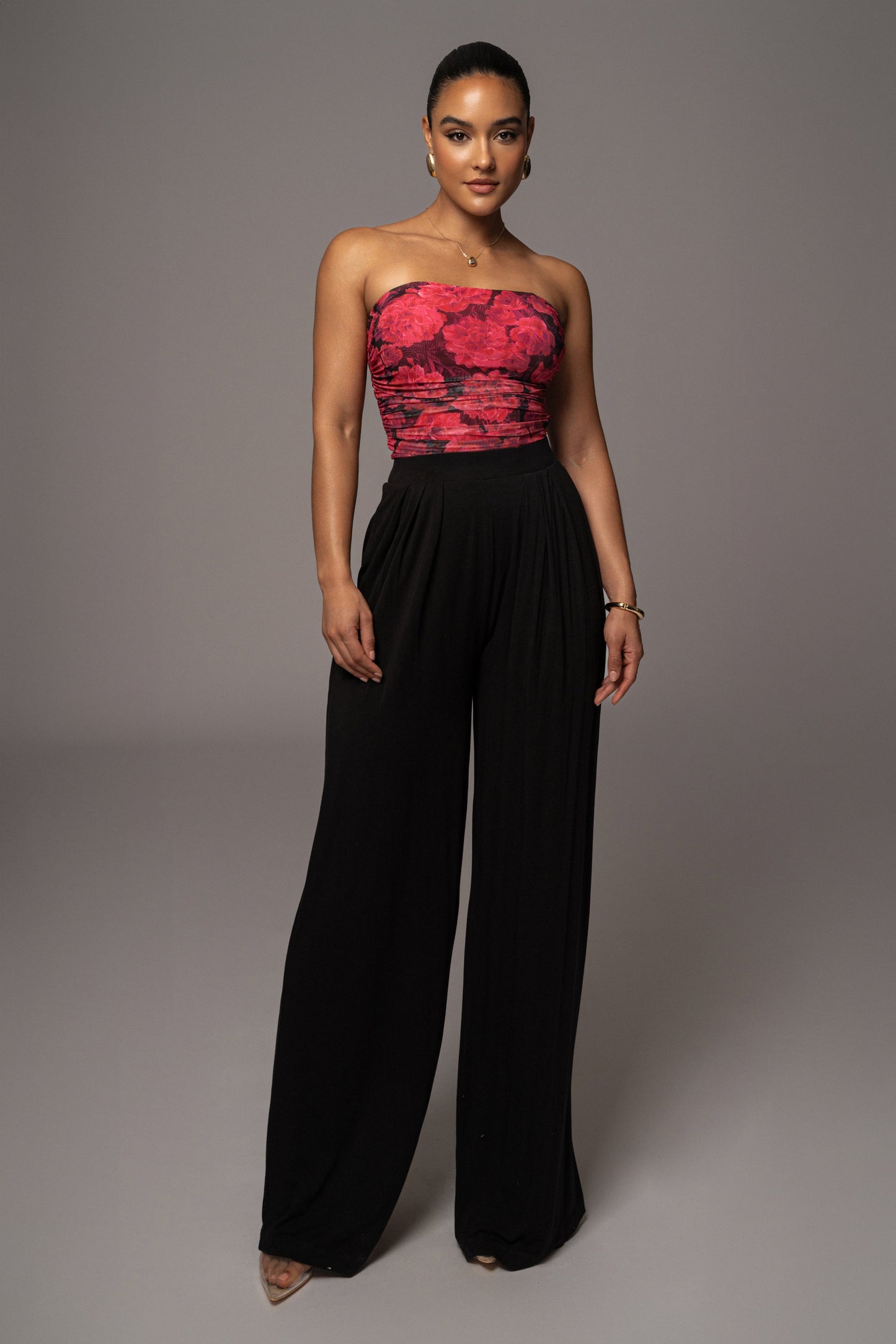 Pink Floral The Riviera Mesh Corset JLUXLABEL