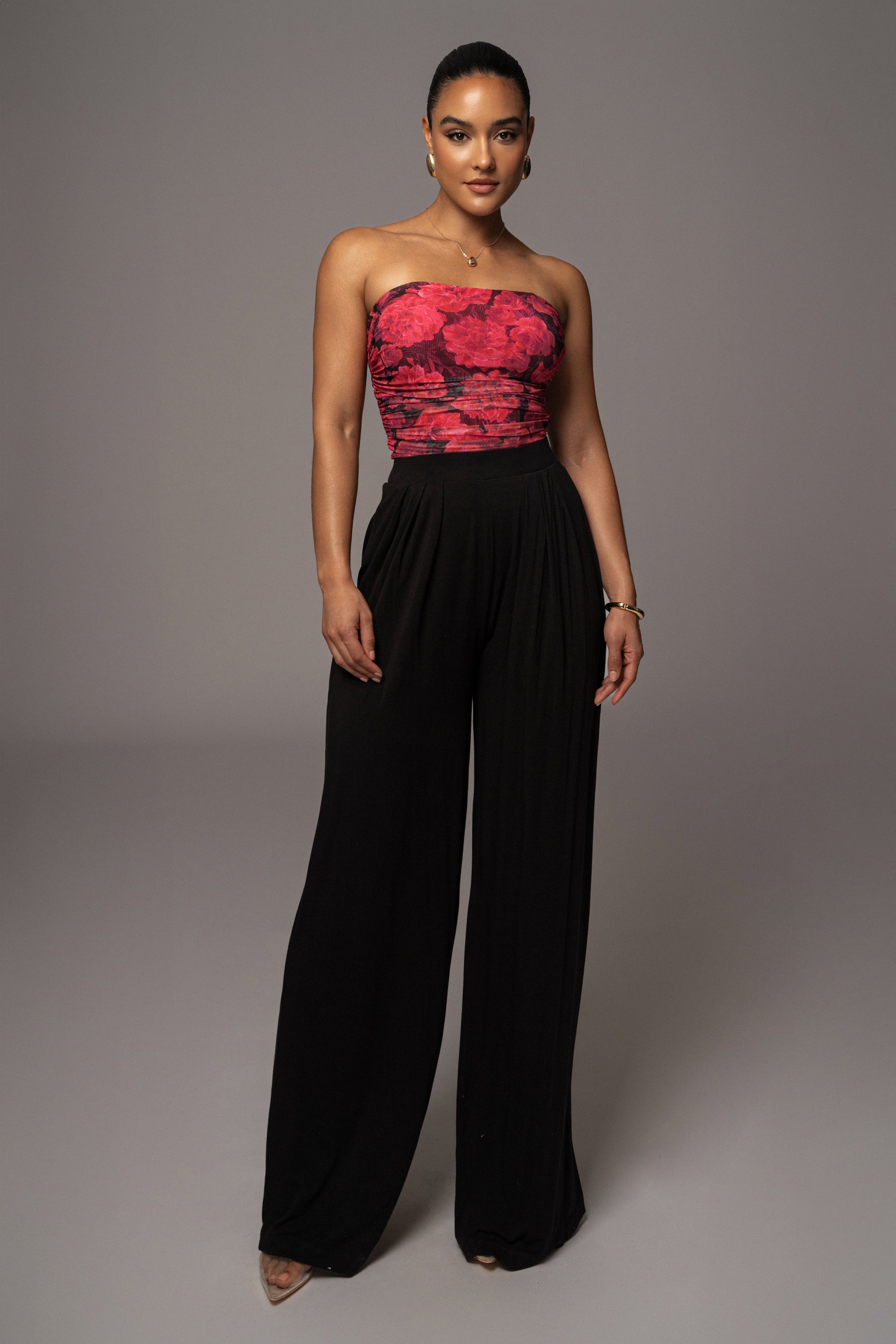Pink Floral The Riviera Mesh Corset JLUXLABEL