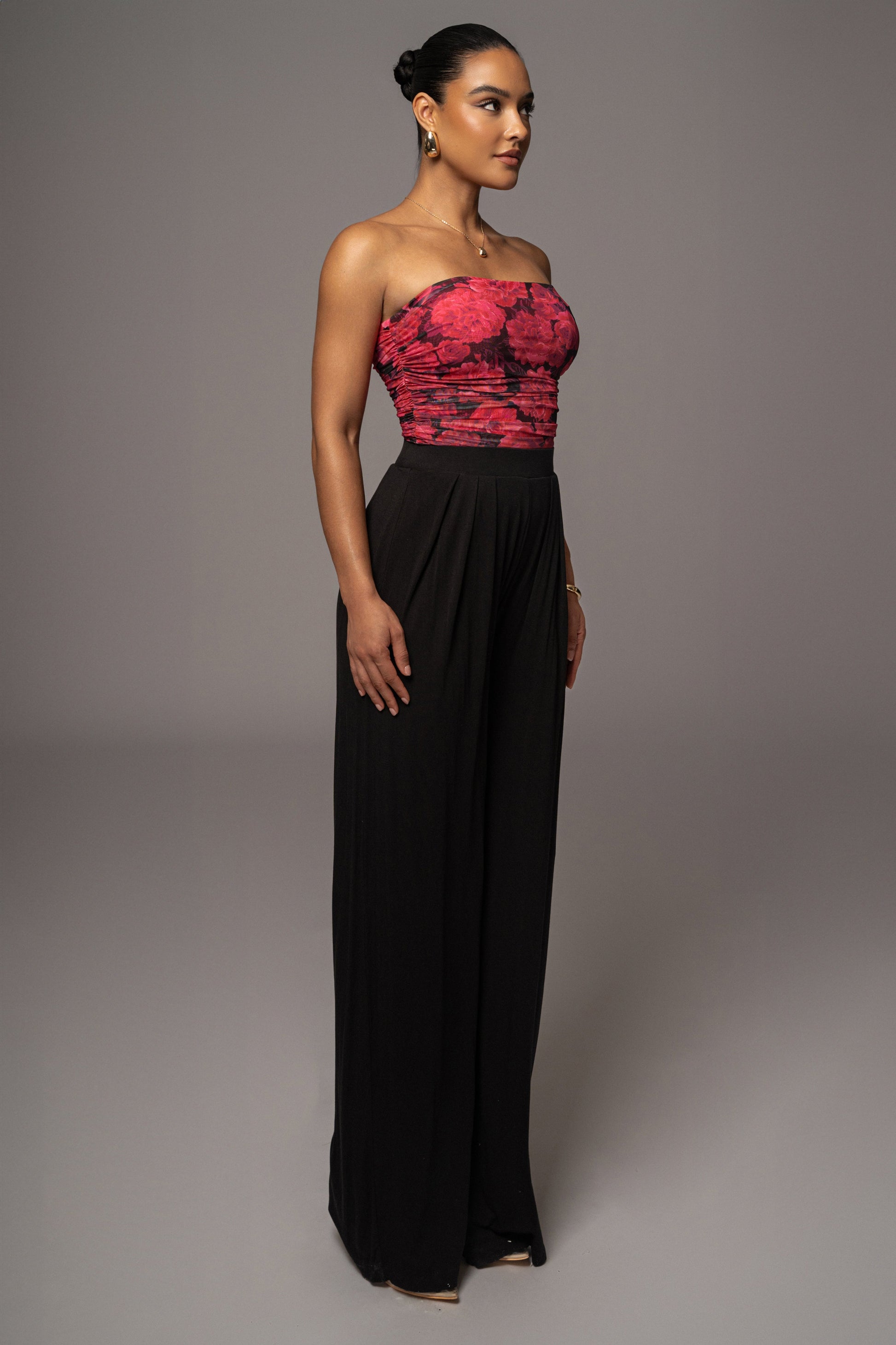 Pink Floral The Riviera Mesh Corset JLUXLABEL