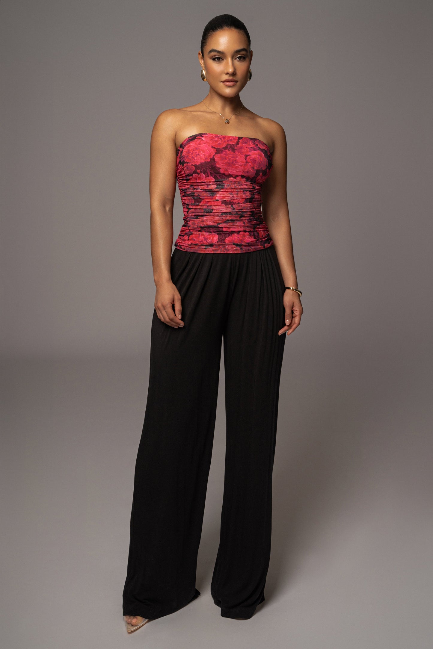 Pink Floral The Riviera Mesh Corset JLUXLABEL