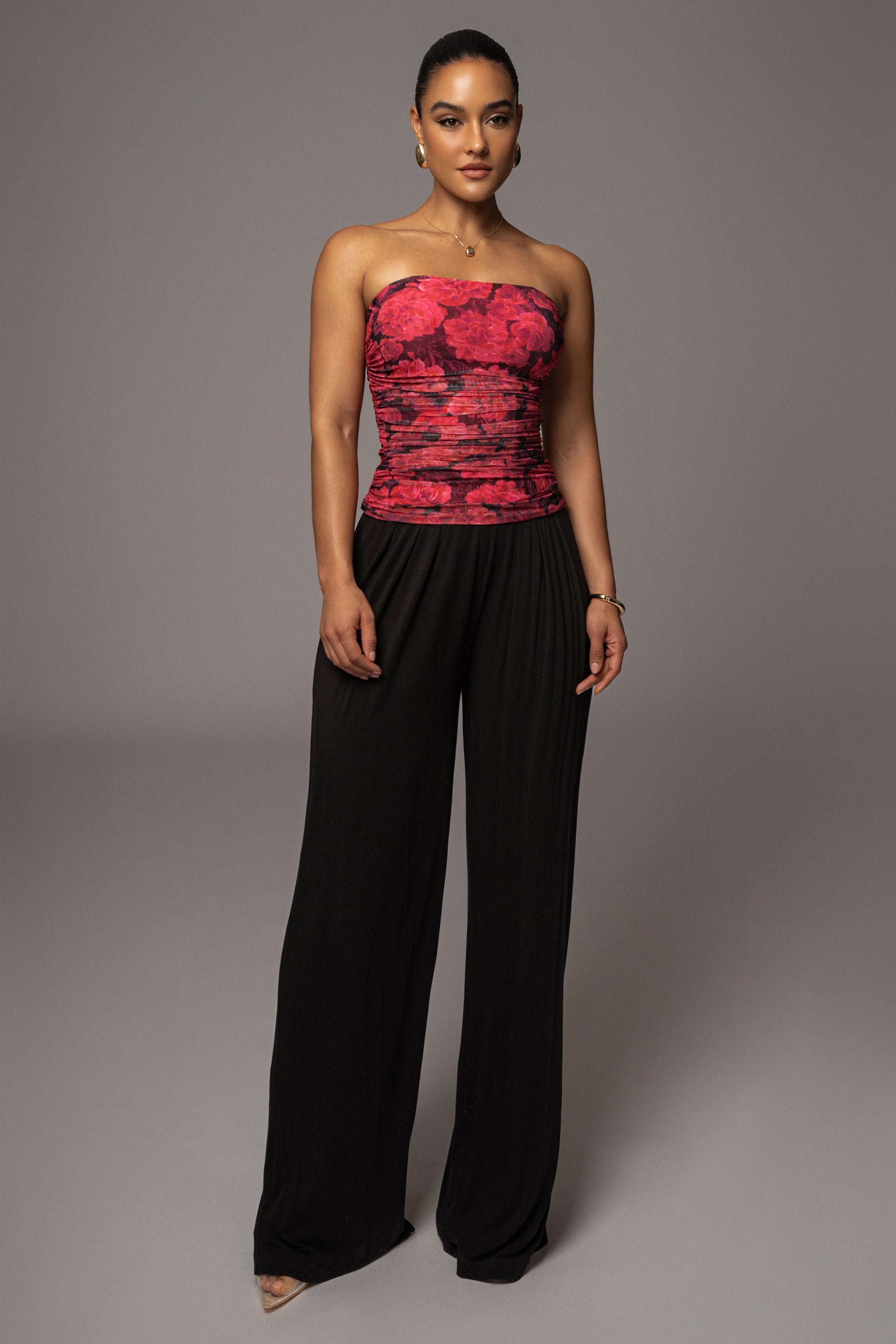 Pink Floral The Riviera Mesh Corset JLUXLABEL
