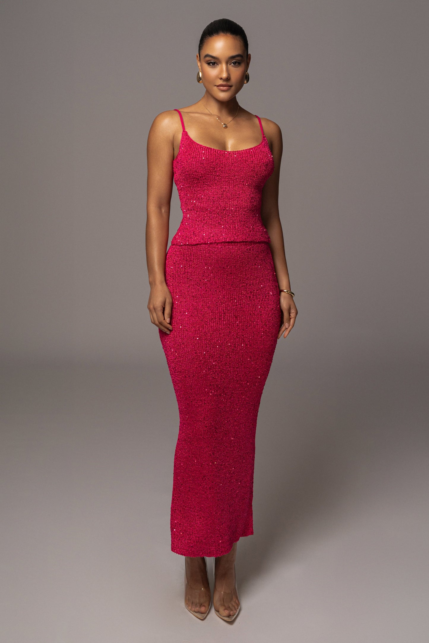 Pink Palace Sequin Skirt Set JLUXLABEL