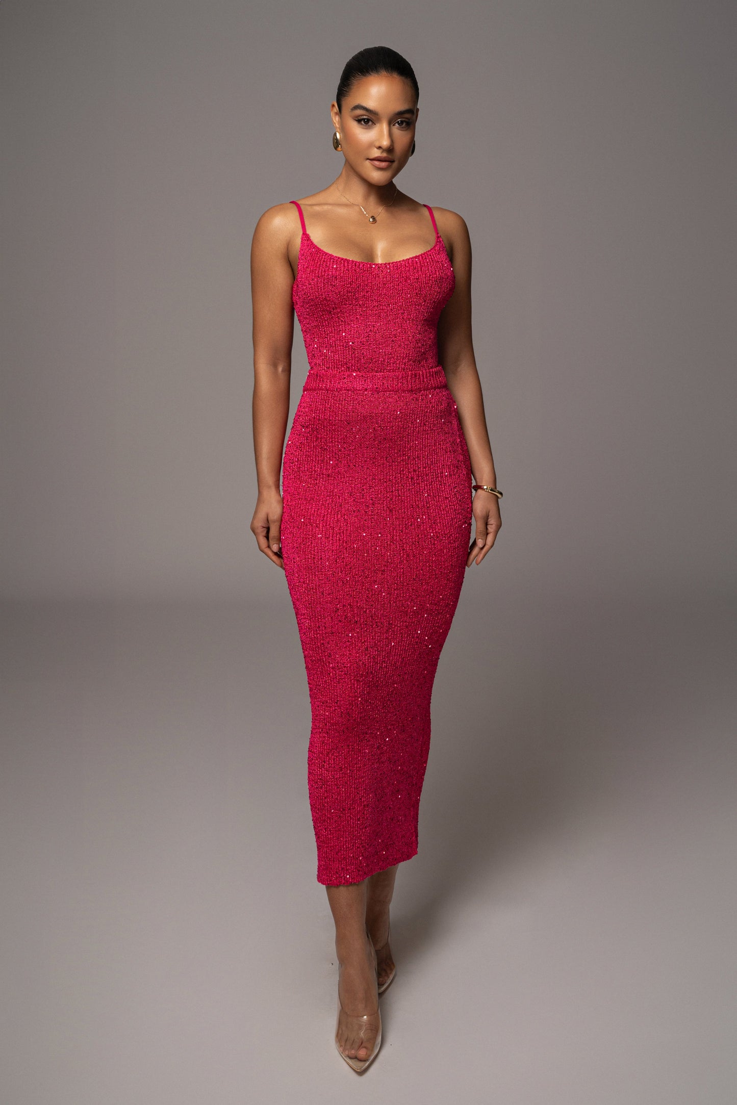 Pink Palace Sequin Skirt Set JLUXLABEL
