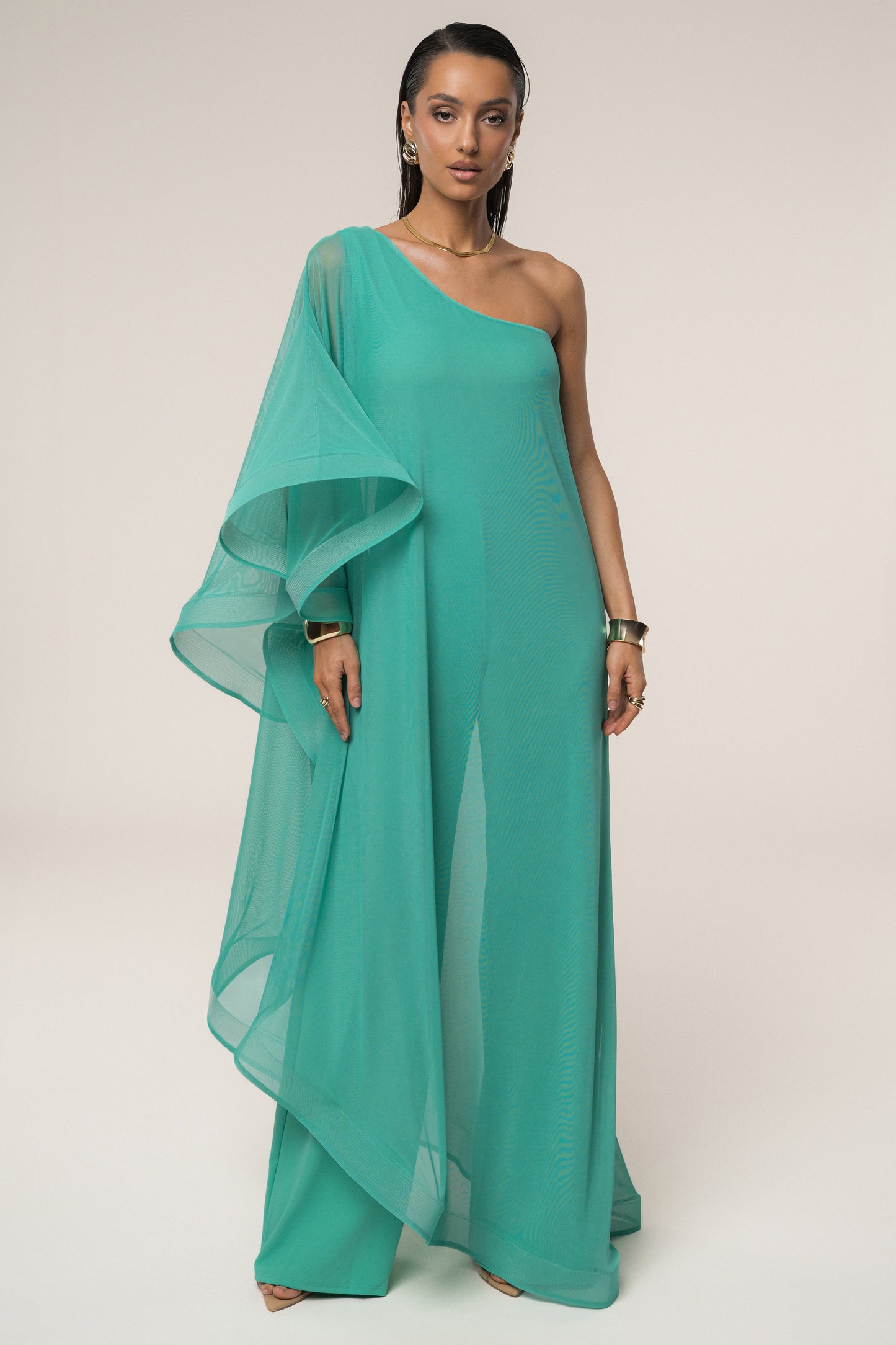 Green New Waves Jumpsuit JLUXLABEL