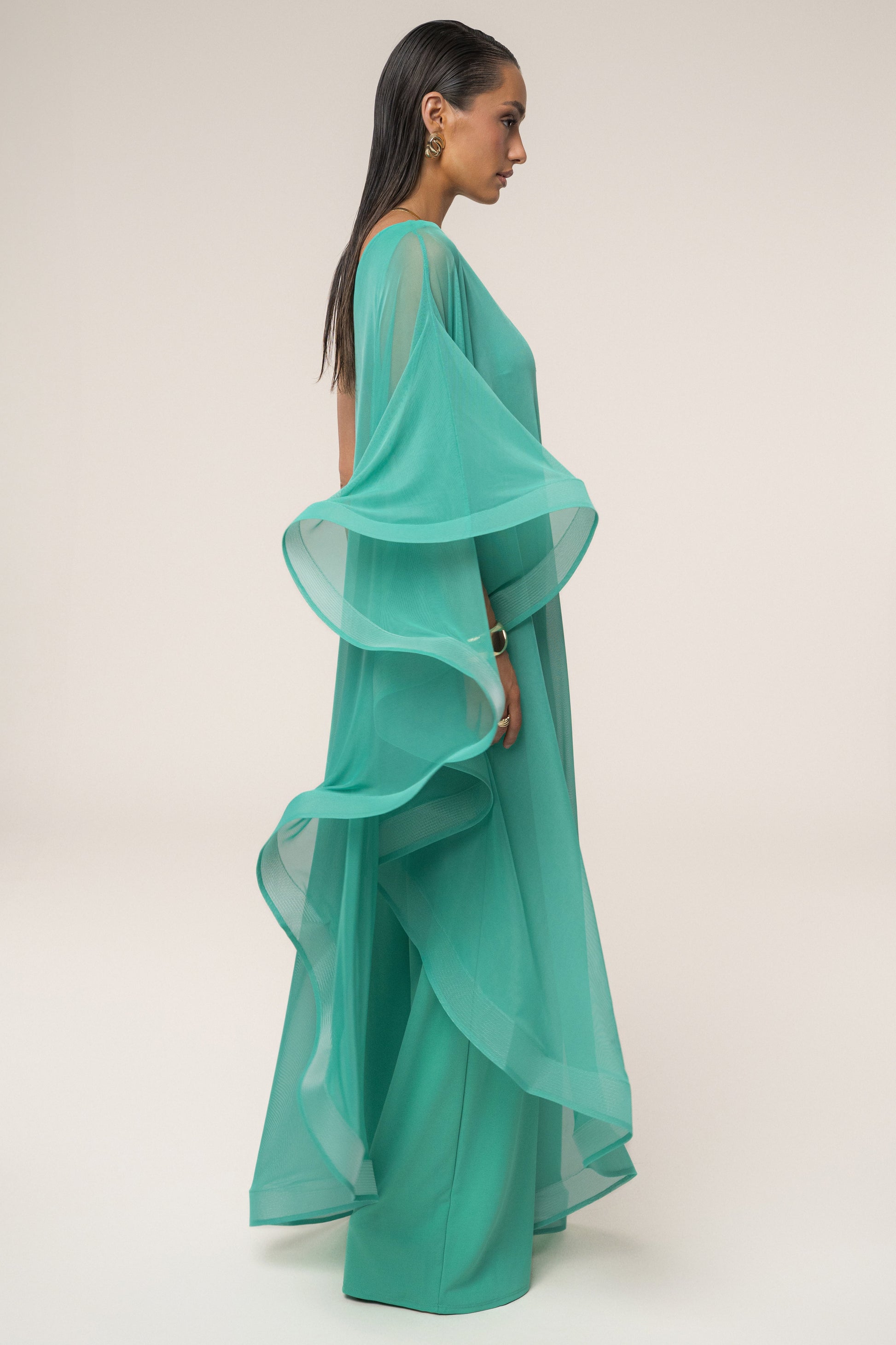 Green New Waves Jumpsuit JLUXLABEL