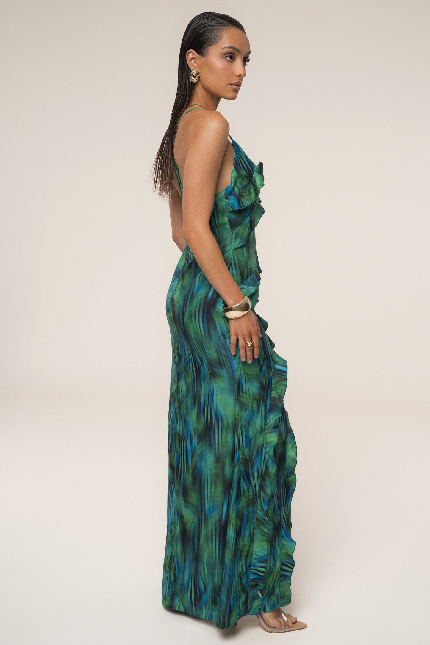 Green Tropic Muse Maxi Dress JLUXLABEL