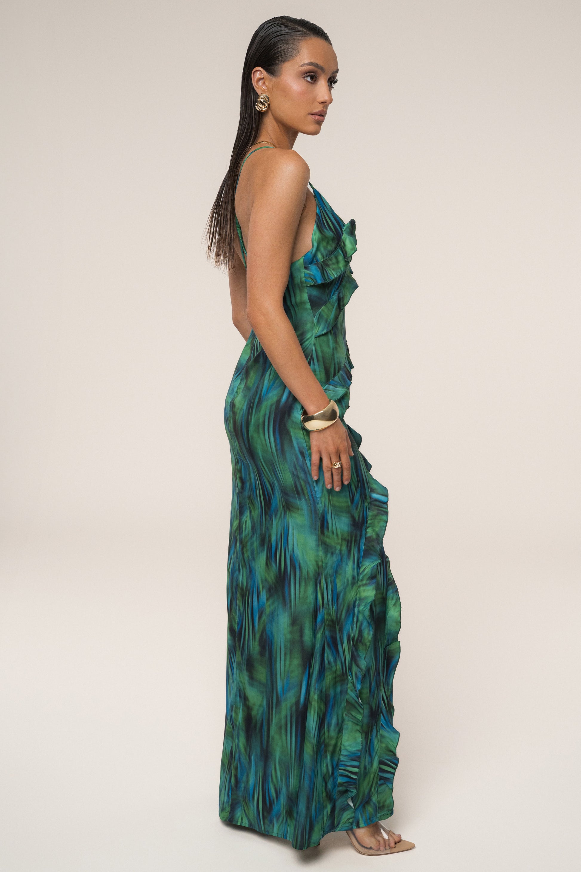 Green Tropic Muse Maxi Dress JLUXLABEL